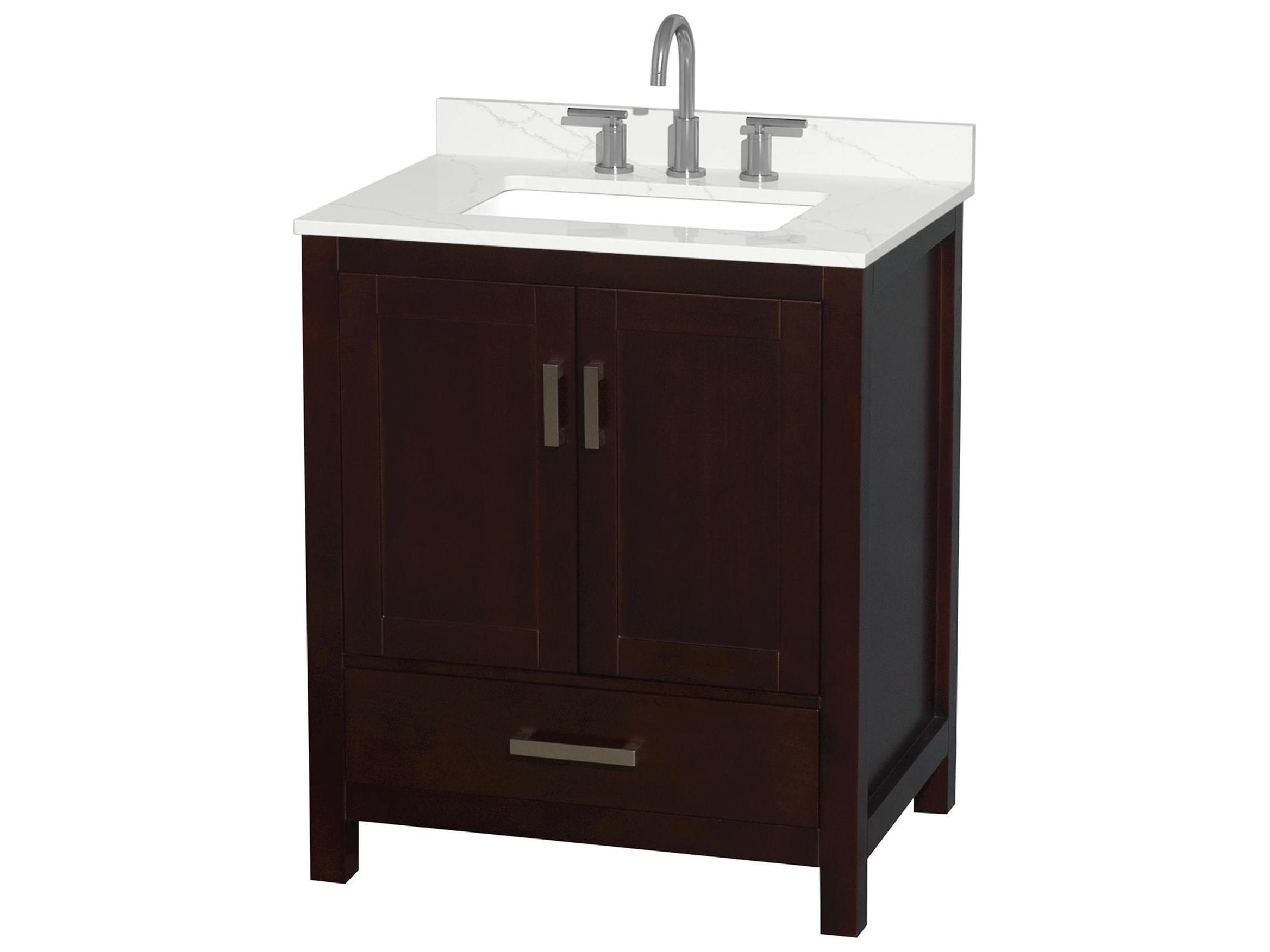 Wyndham Collection Sheffield 30" Espresso Vanity