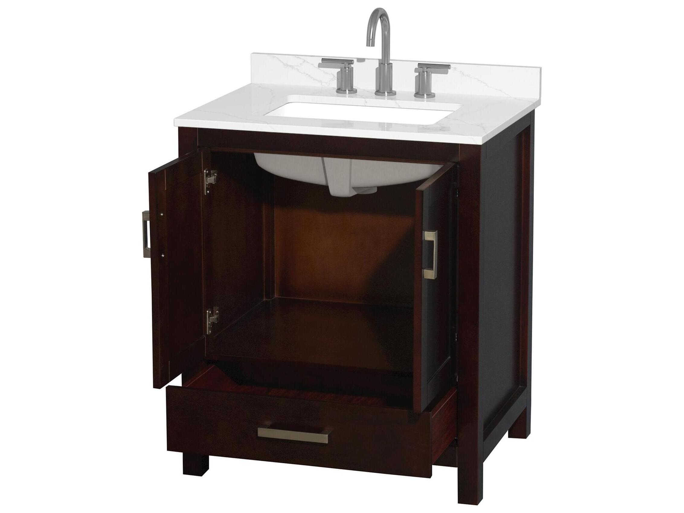 Wyndham Collection Sheffield 30" Espresso Vanity