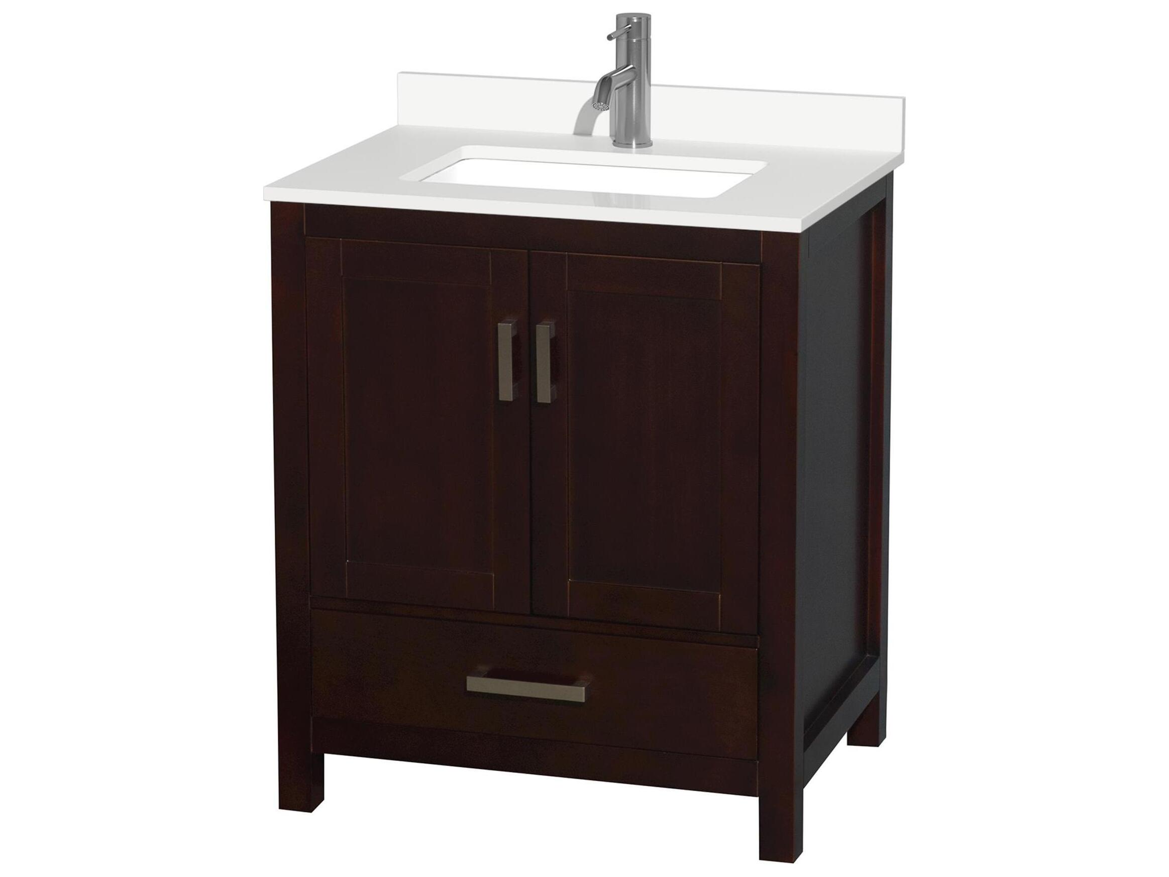 Wyndham Collection Sheffield 30" Espresso Vanity