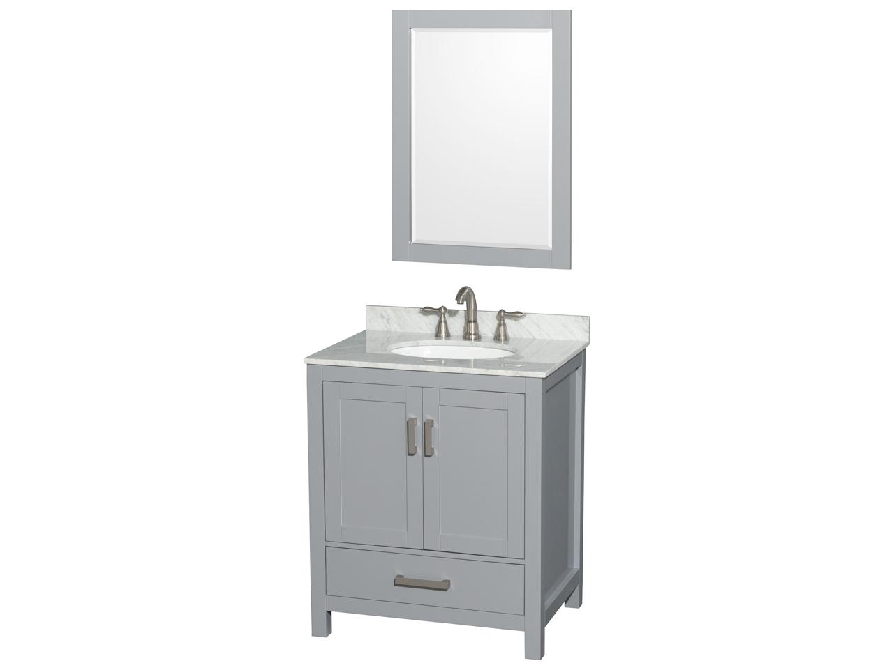 Wyndham Collection Sheffield 30" Gray Vanity