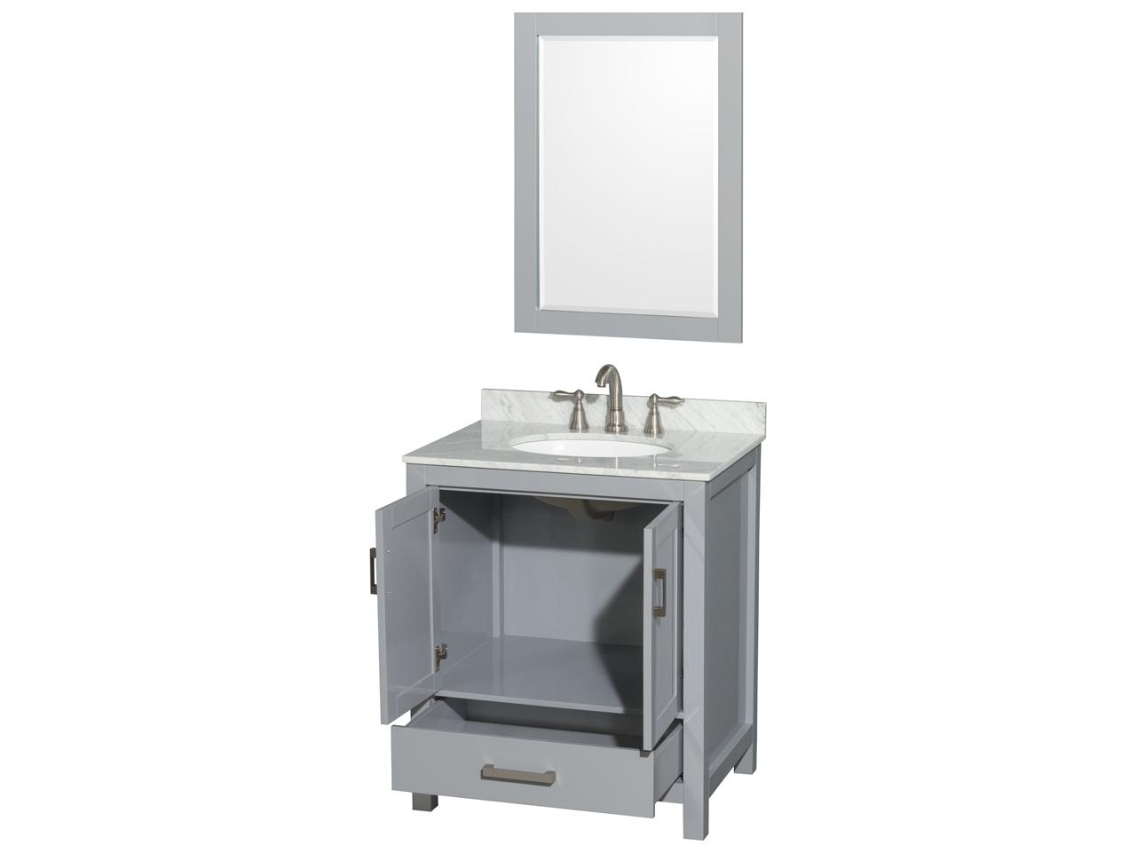 Wyndham Collection Sheffield 30" Gray Vanity