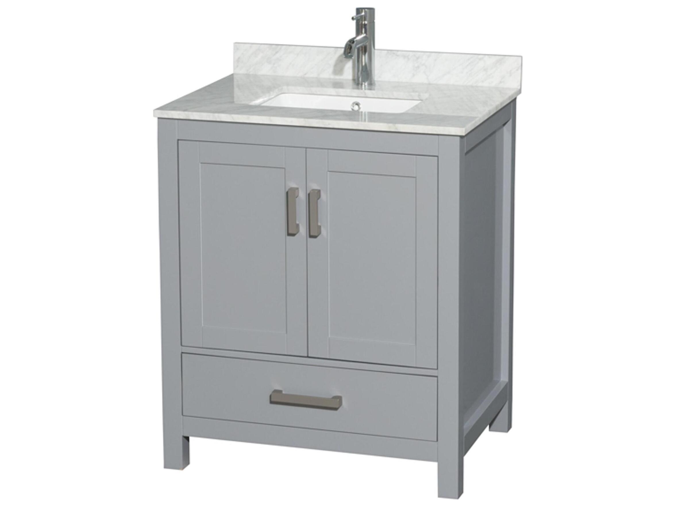 Wyndham Collection Sheffield 30" Gray Vanity