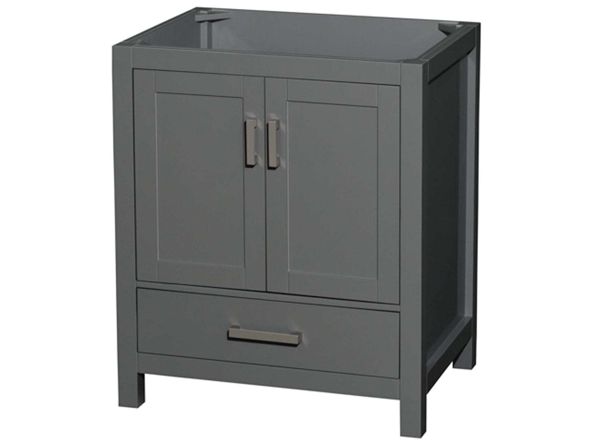 Wyndham Collection Sheffield 29" Dark Gray Vanity