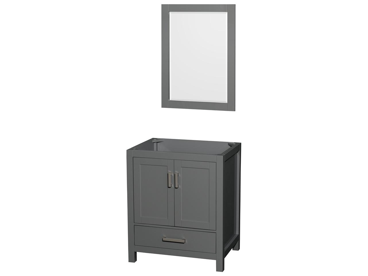 Wyndham Collection Sheffield 29" Dark Gray Vanity