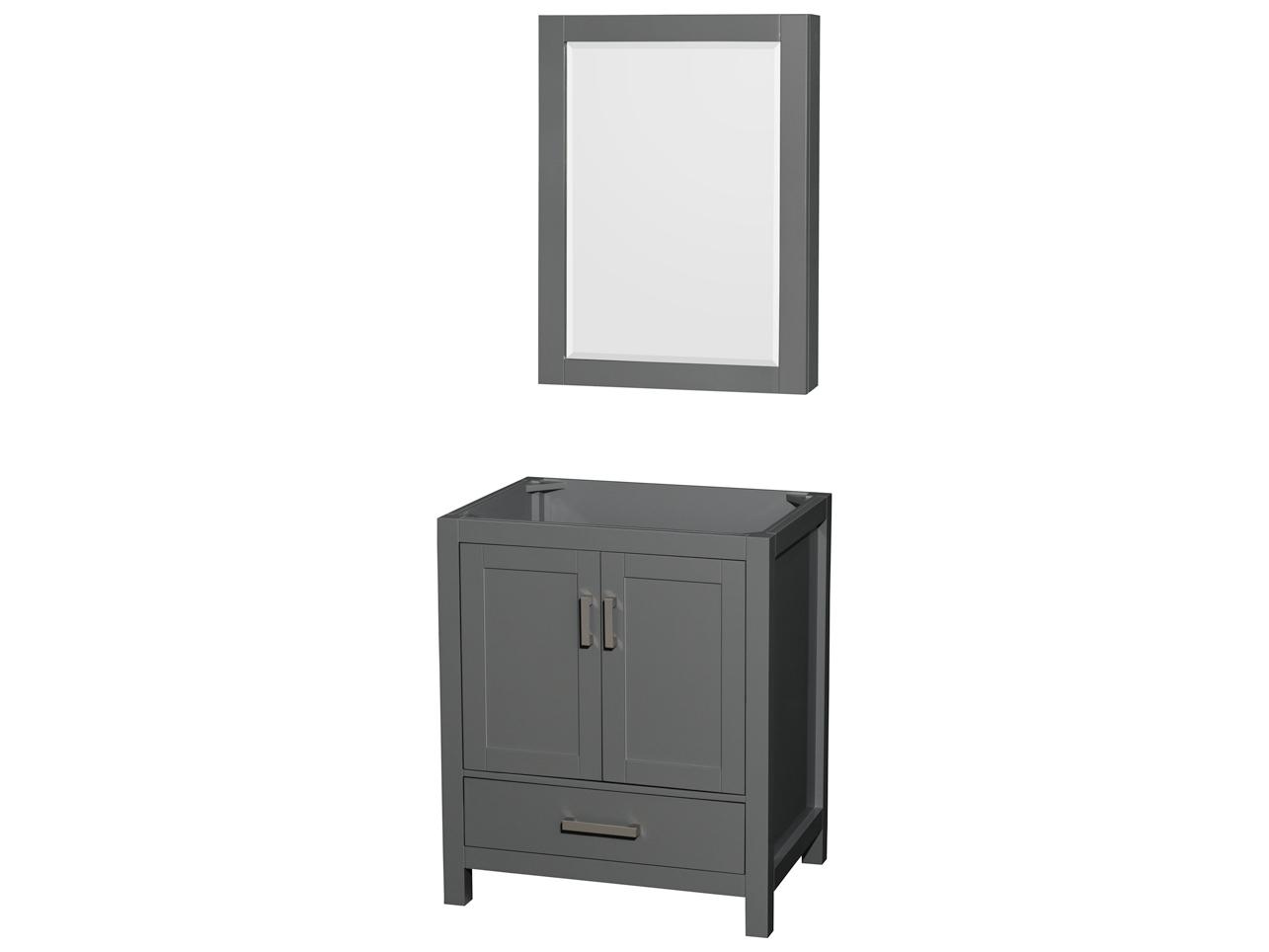 Wyndham Collection Sheffield 29" Dark Gray Vanity