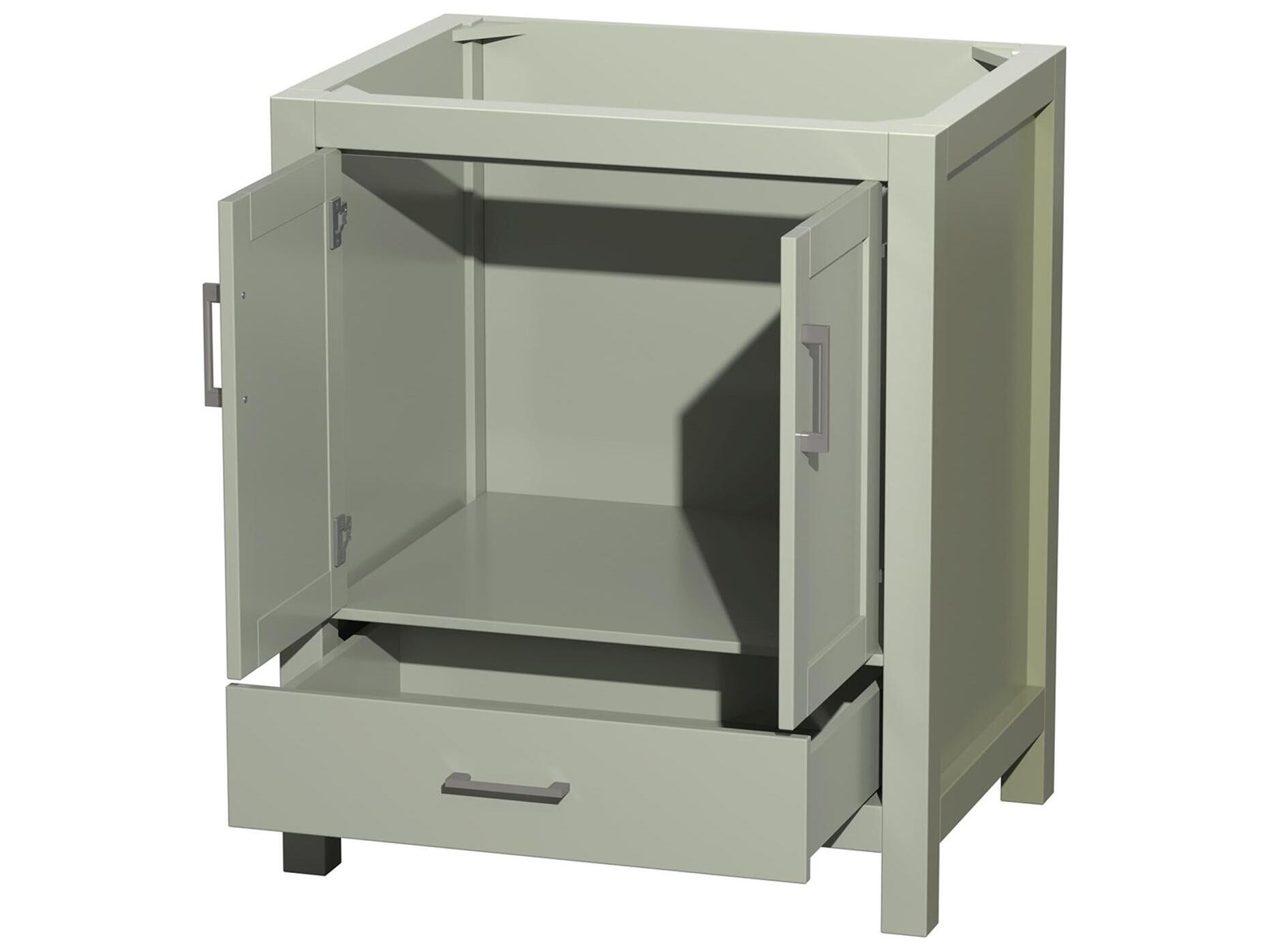 Wyndham Collection Sheffield 29" Light Green Vanity