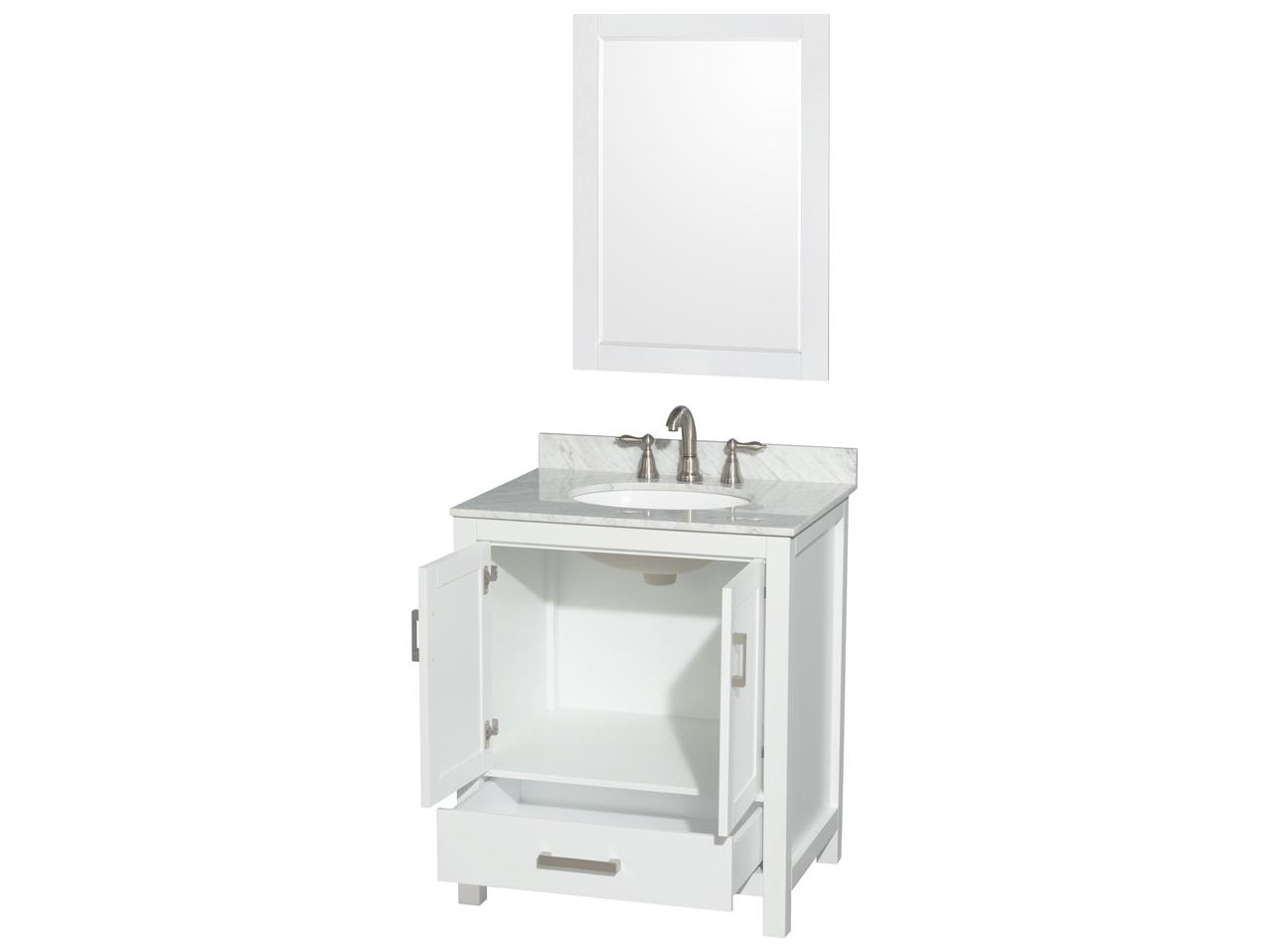 Wyndham Collection Sheffield 30" White Vanity