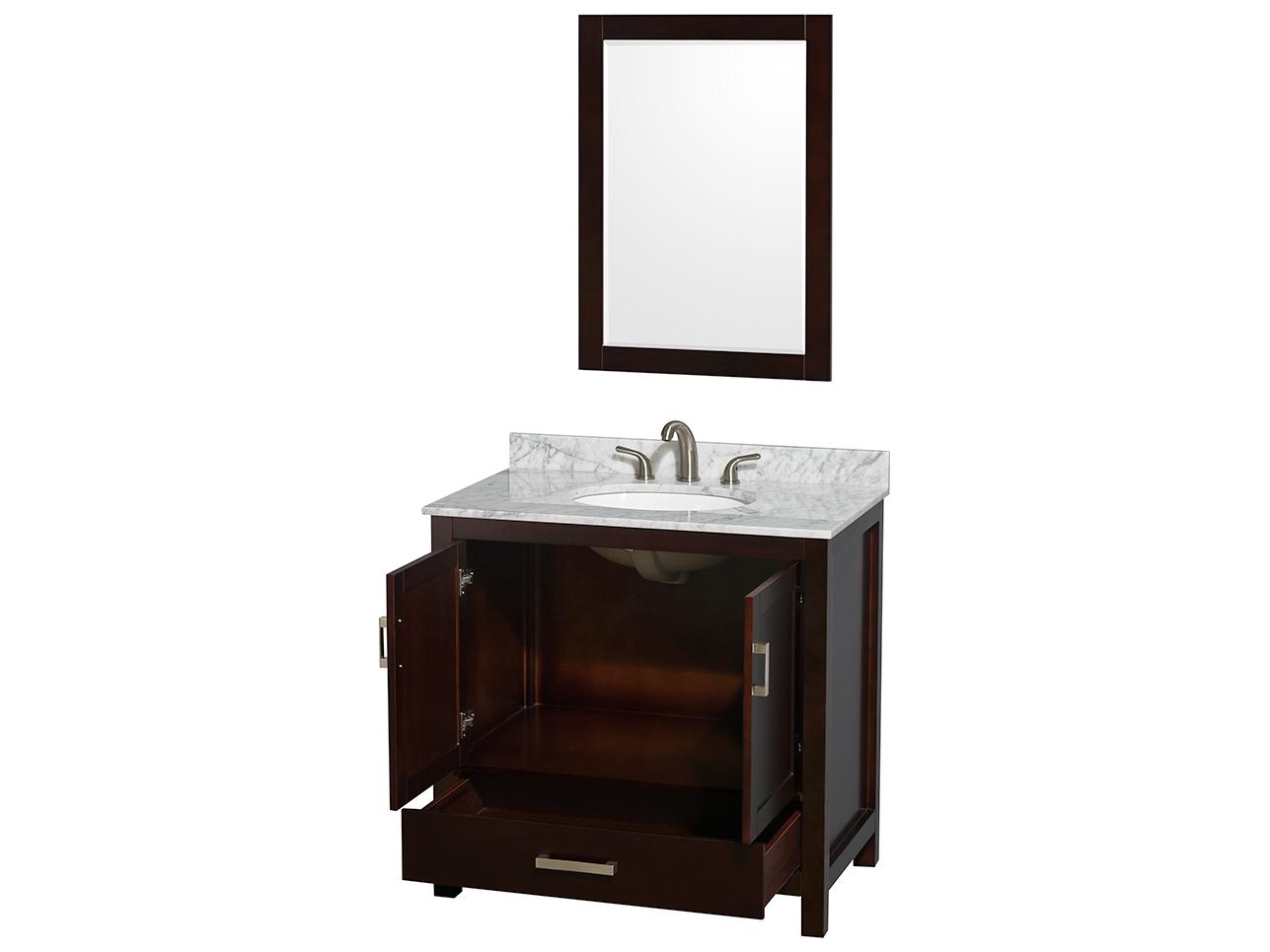 Wyndham Collection Sheffield 36" Espresso Vanity