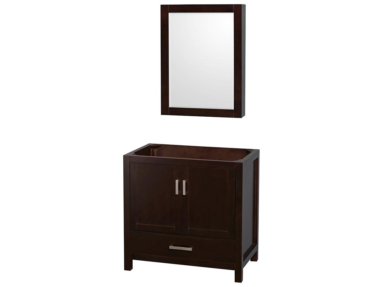 Wyndham Collection Sheffield 35" Espresso Vanity
