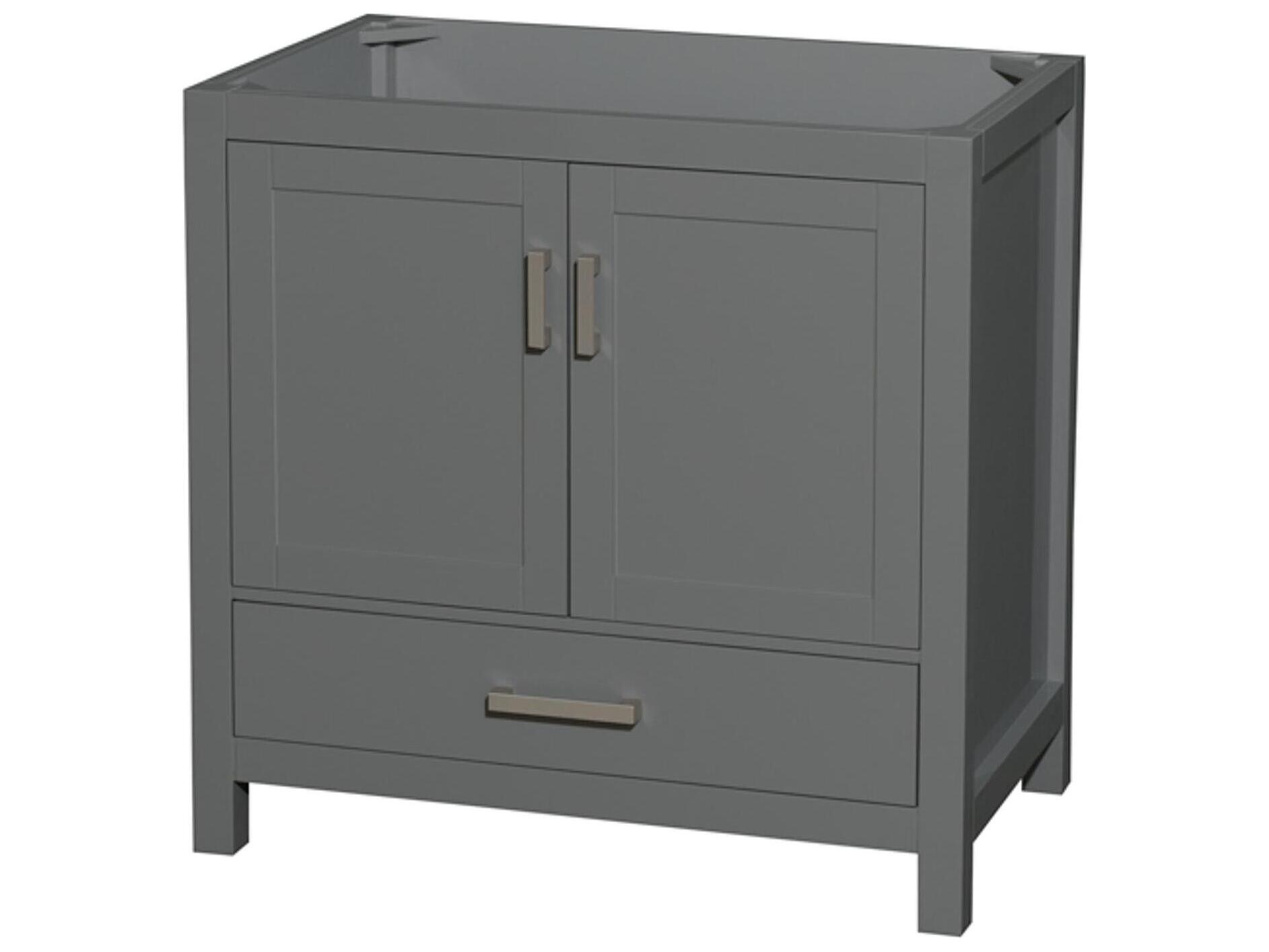 Wyndham Collection Sheffield 35" Dark Gray Vanity