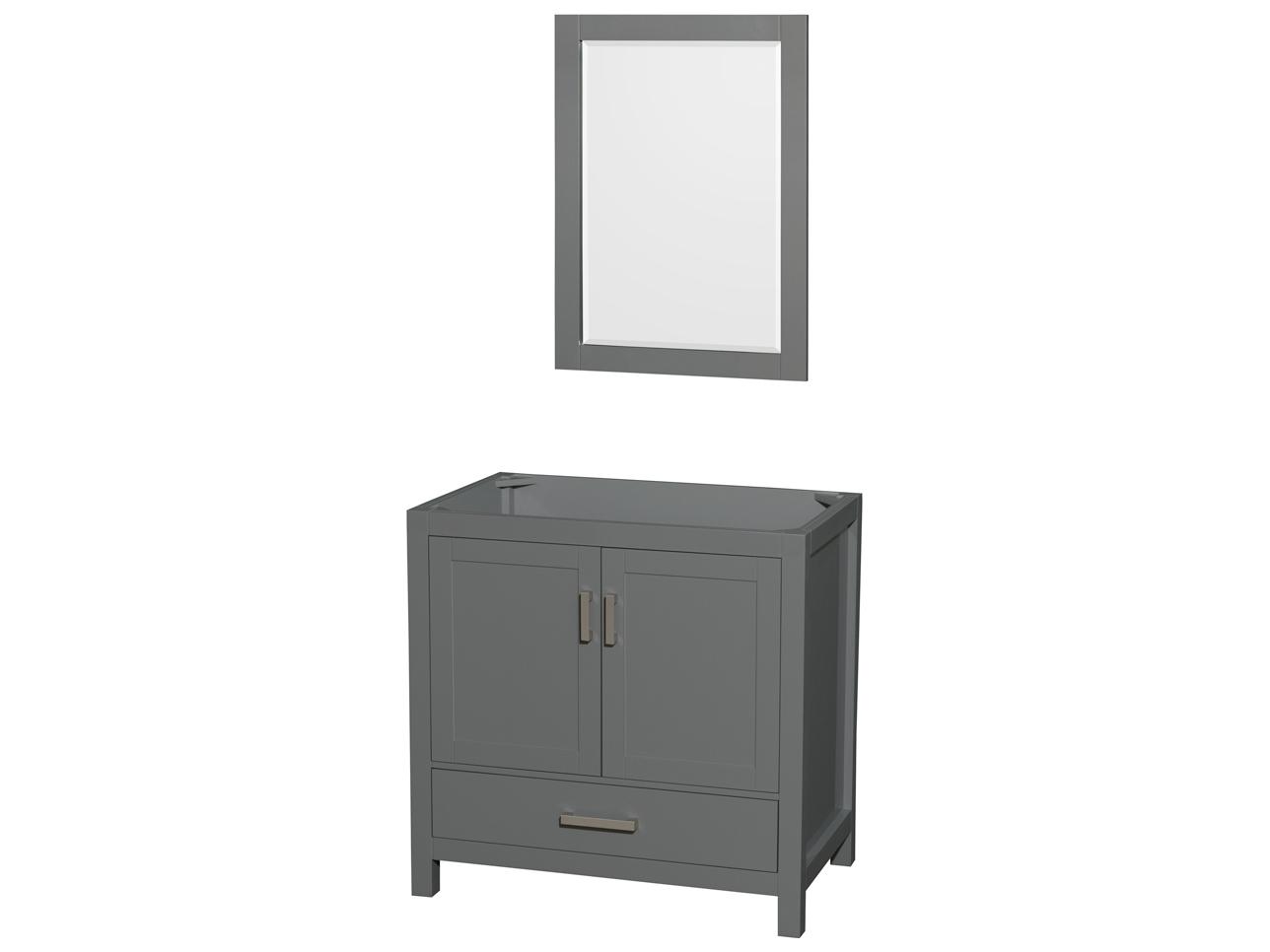 Wyndham Collection Sheffield 35" Dark Gray Vanity