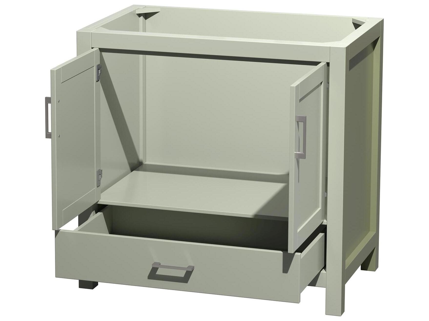 Wyndham Collection Sheffield 35" Light Green Vanity