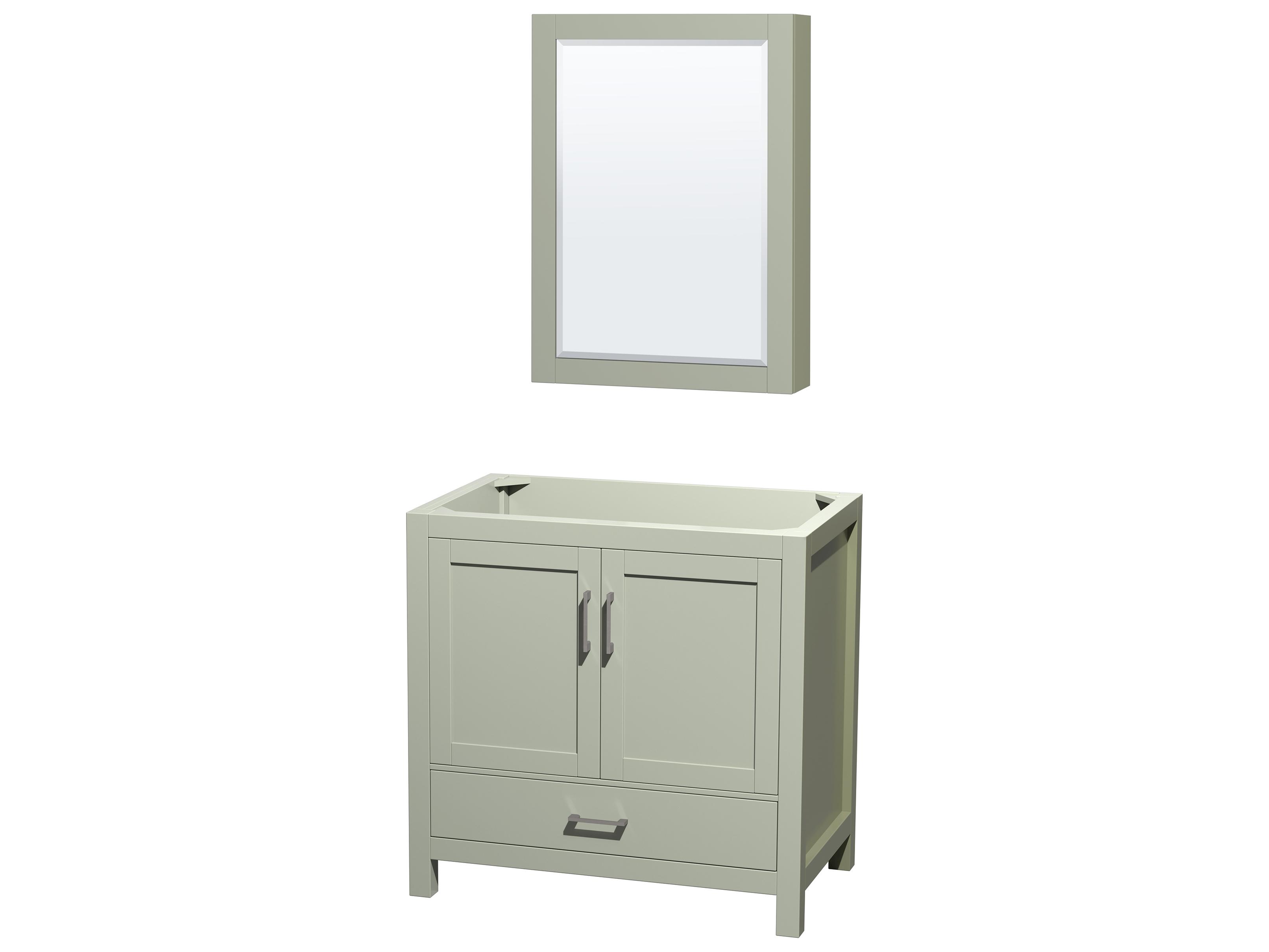 Wyndham Collection Sheffield 35" Light Green Vanity