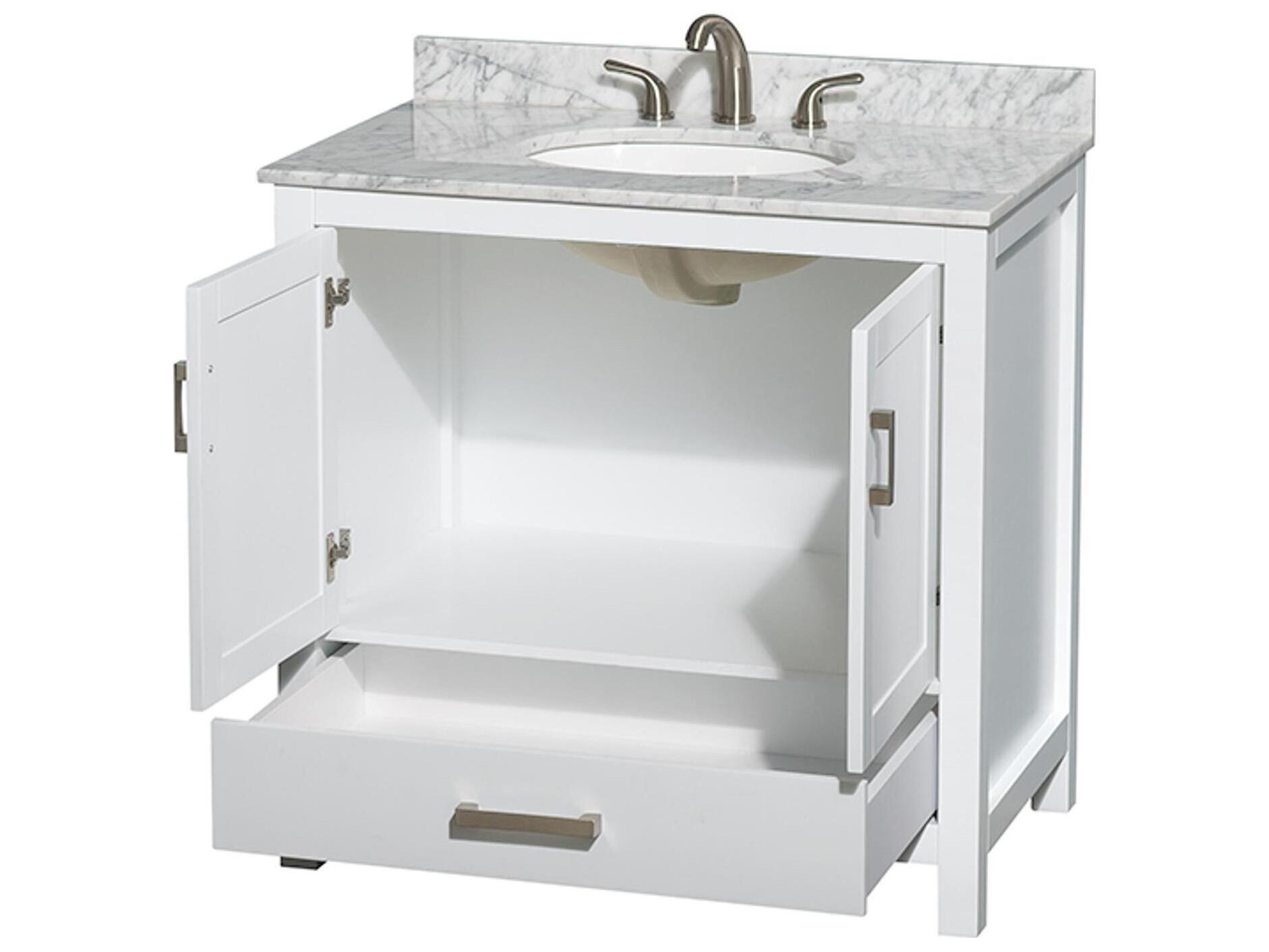 Wyndham Collection Sheffield 36" White Vanity