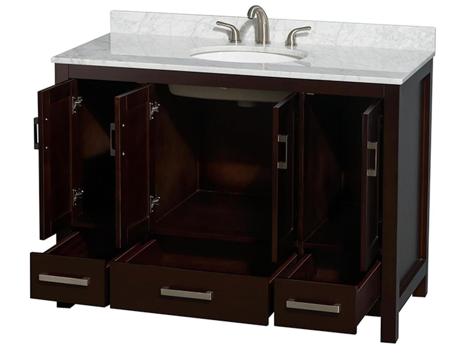 Wyndham Collection Sheffield 48" Espresso Vanity