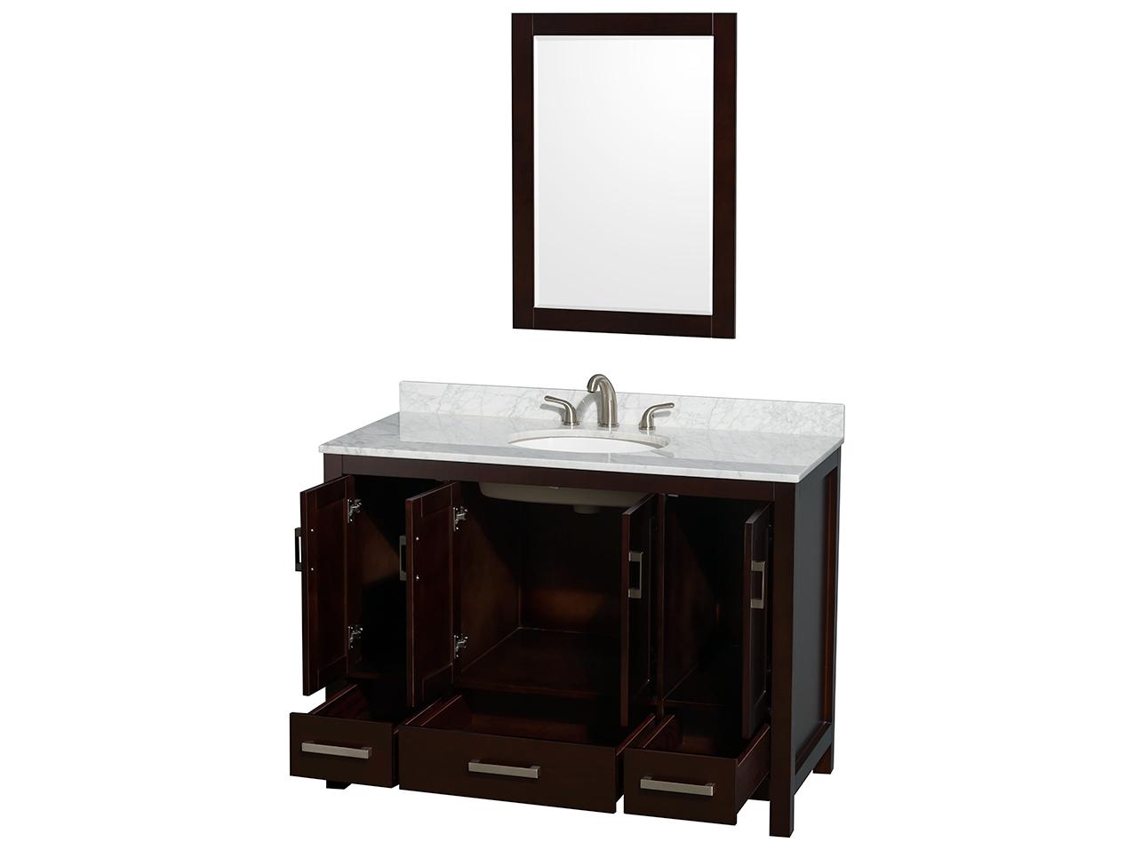 Wyndham Collection Sheffield 48" Espresso Vanity