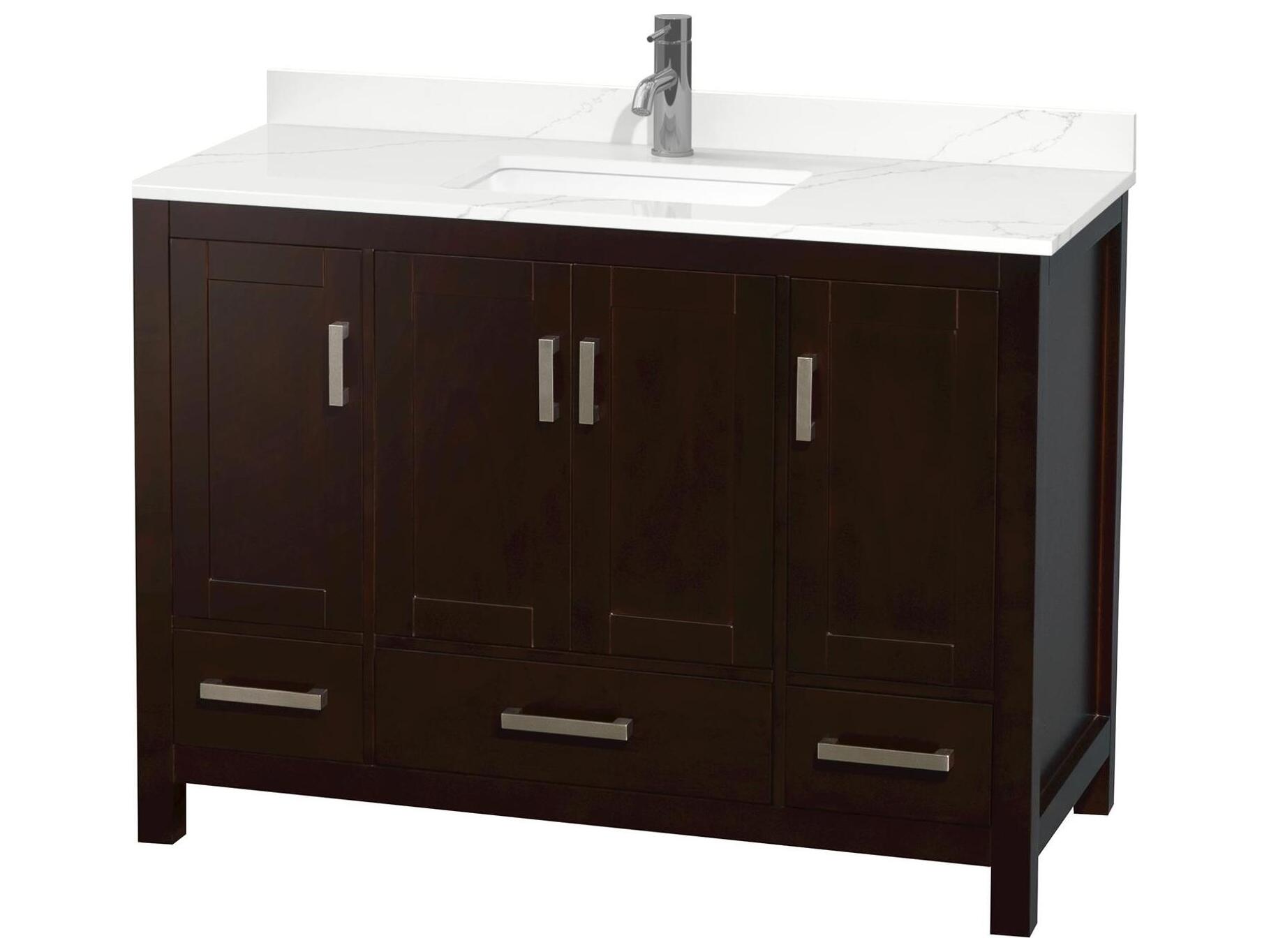 Wyndham Collection Sheffield 48" Espresso Vanity