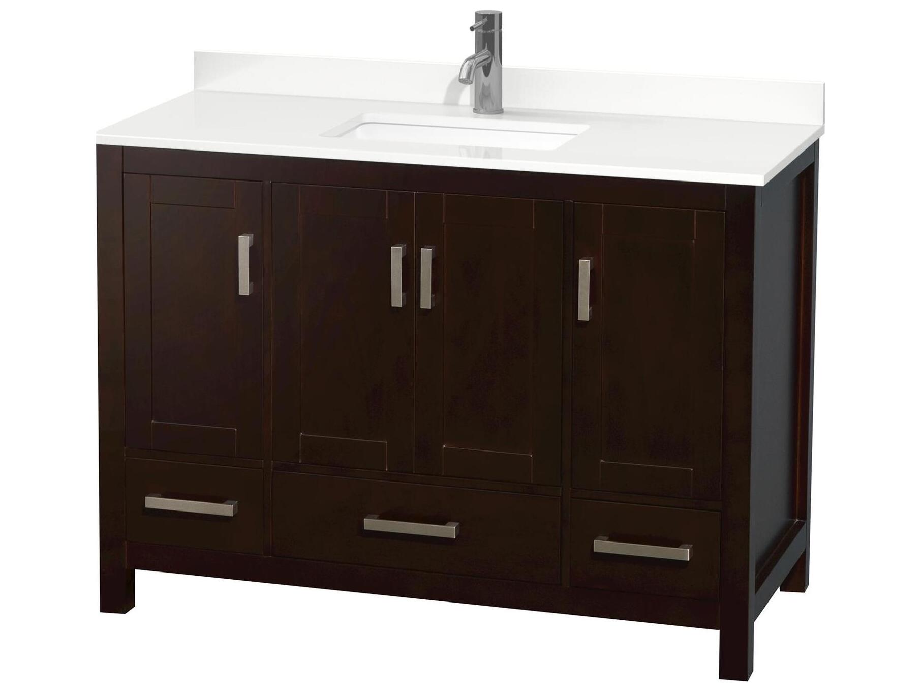 Wyndham Collection Sheffield 48" Espresso Vanity