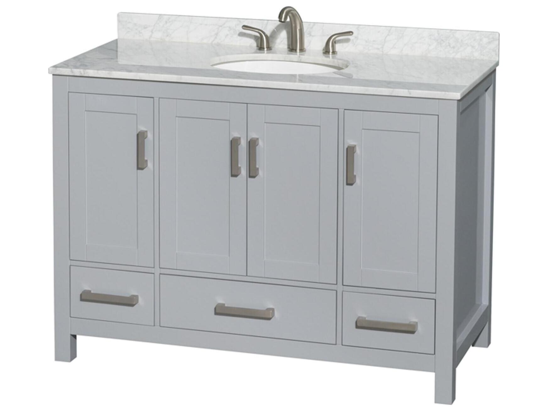 Wyndham Collection Sheffield 48" Gray Vanity
