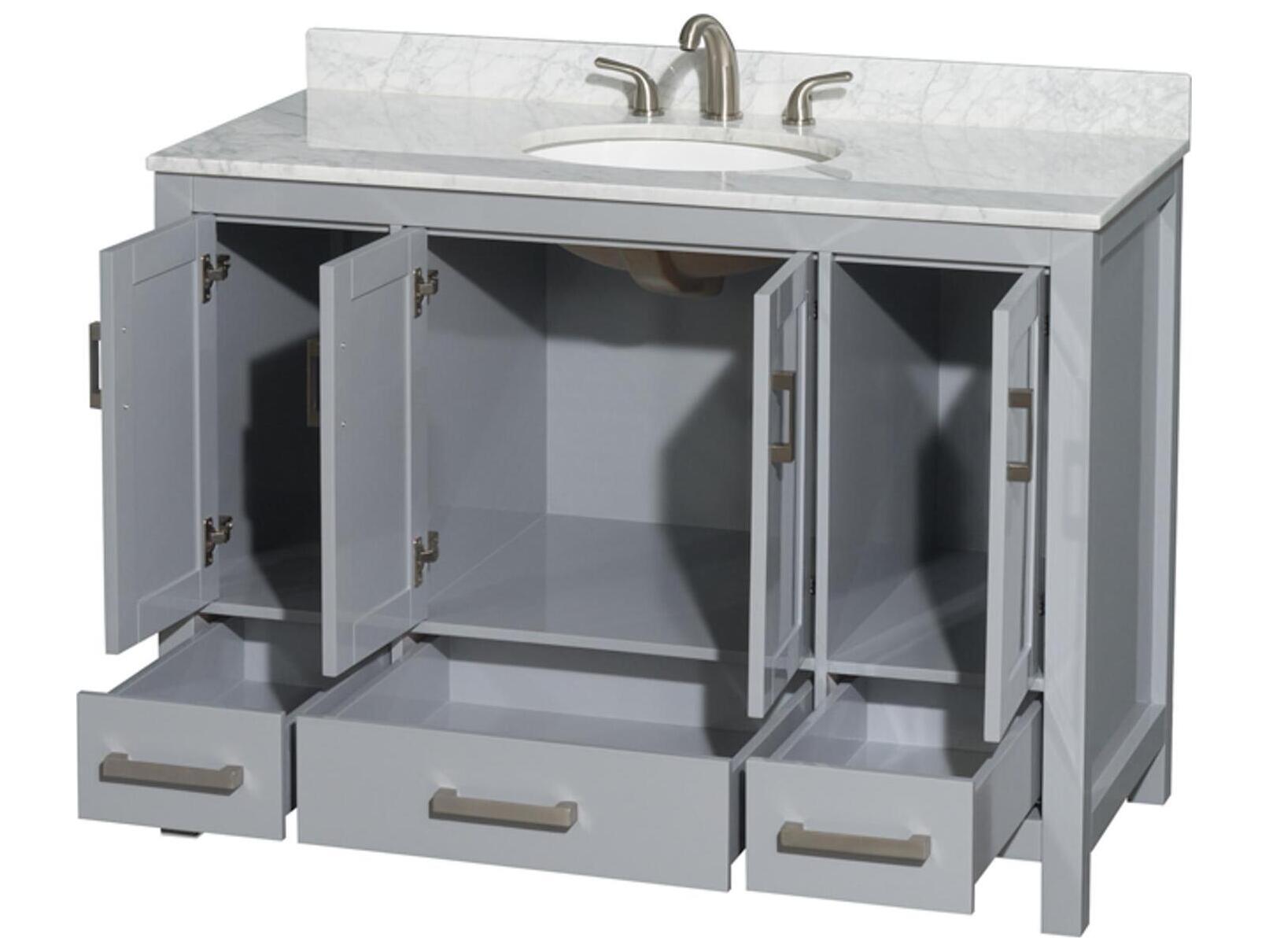 Wyndham Collection Sheffield 48" Gray Vanity