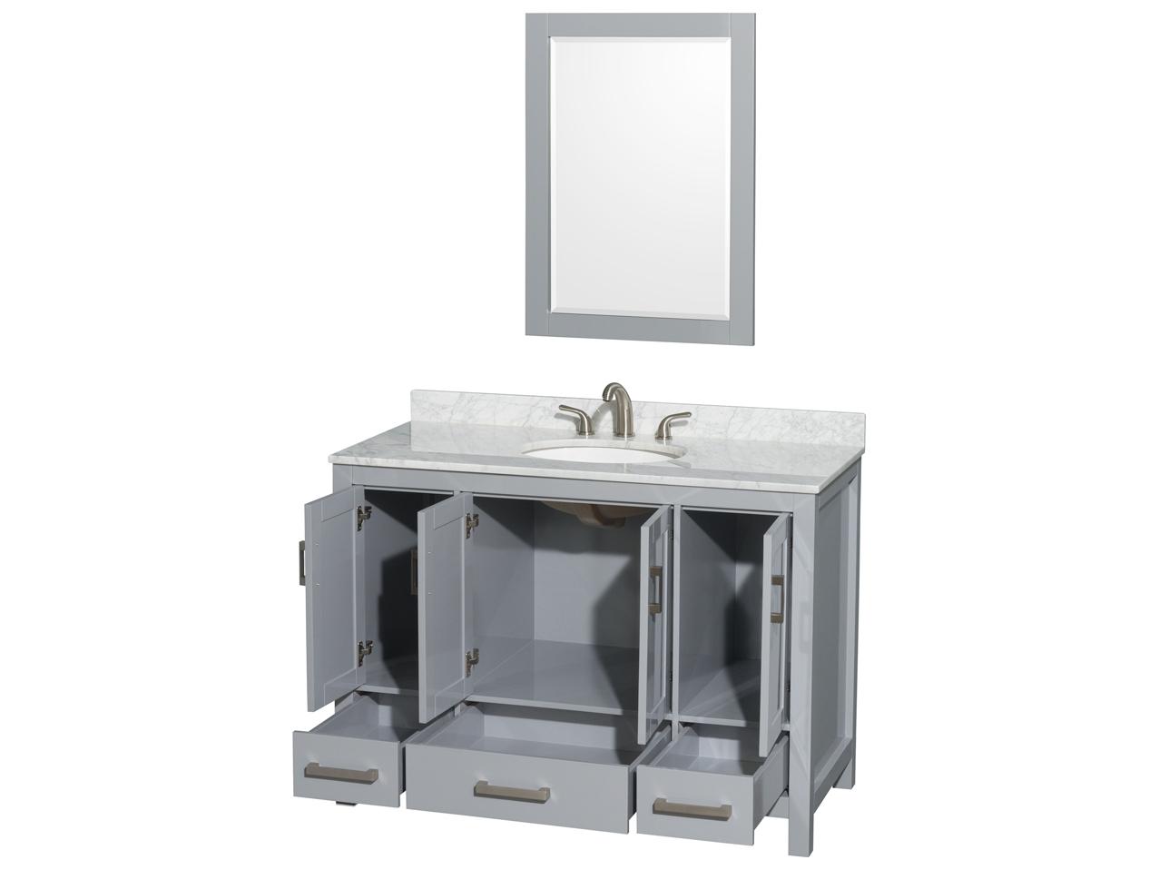 Wyndham Collection Sheffield 48" Gray Vanity