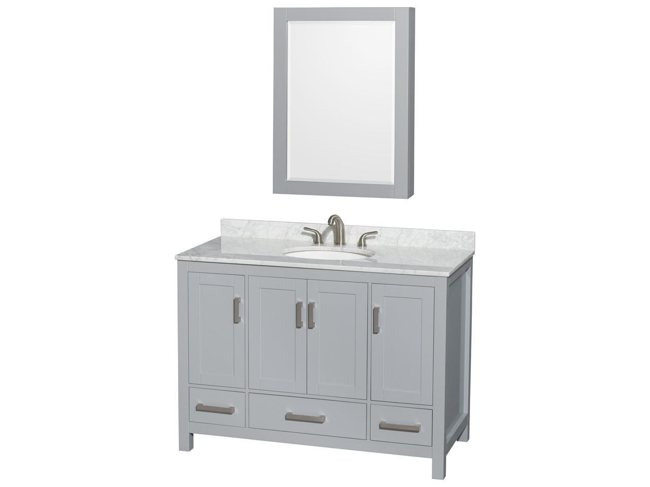 Wyndham Collection Sheffield 48" Gray Vanity