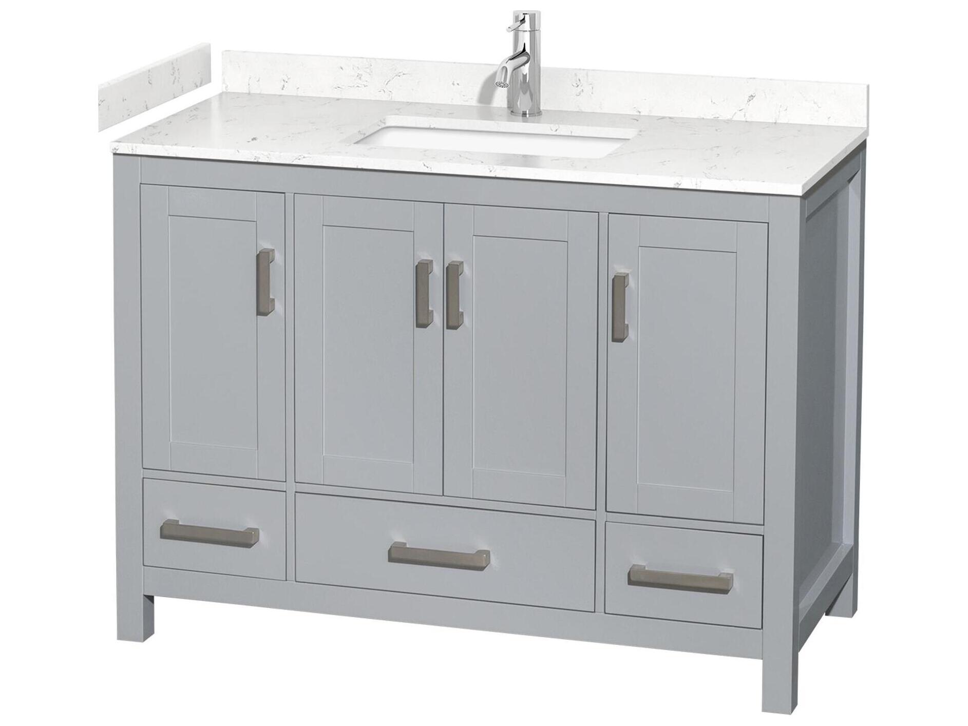 Wyndham Collection Sheffield 48" Gray Vanity