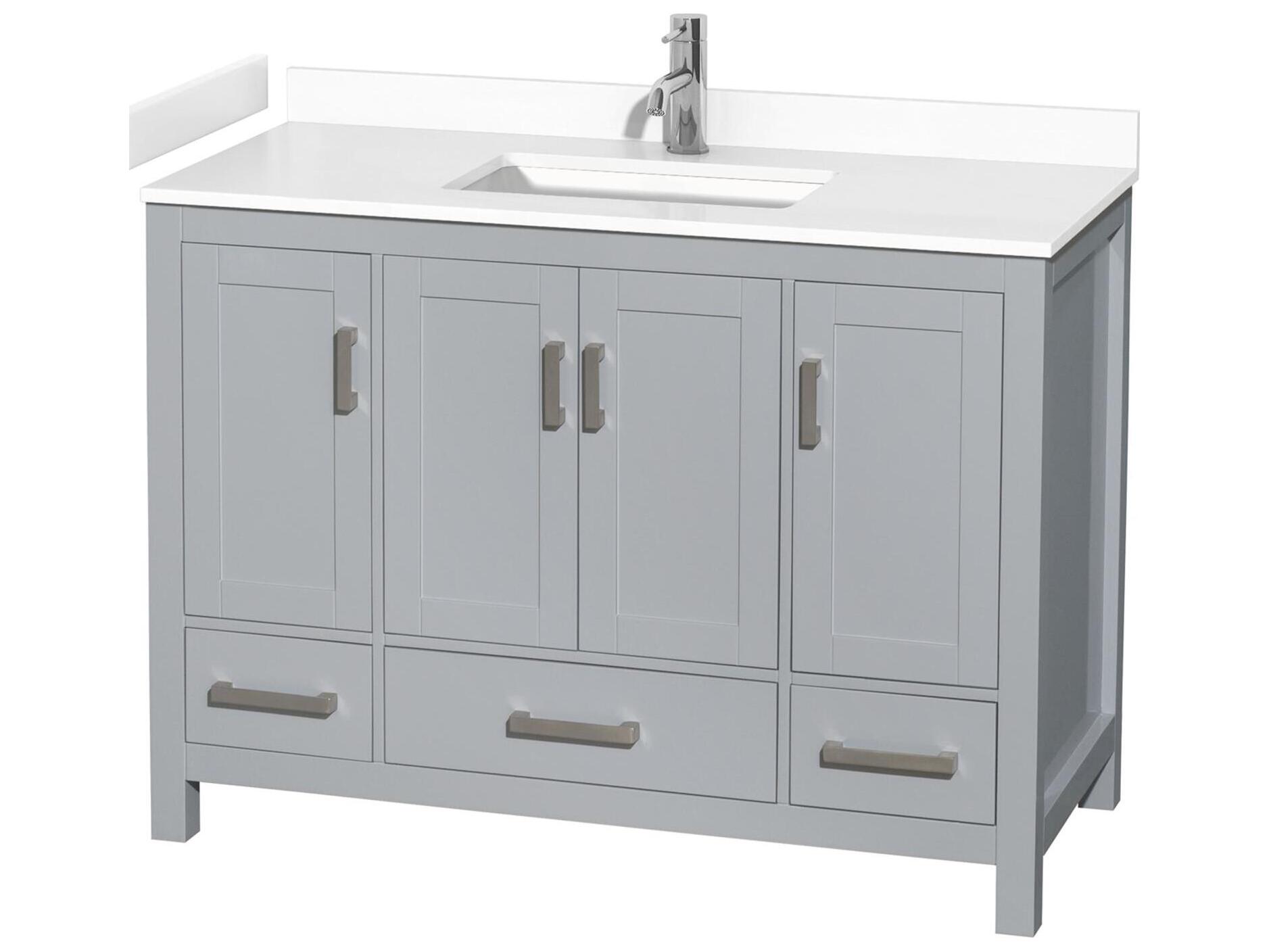 Wyndham Collection Sheffield 48" Gray Vanity