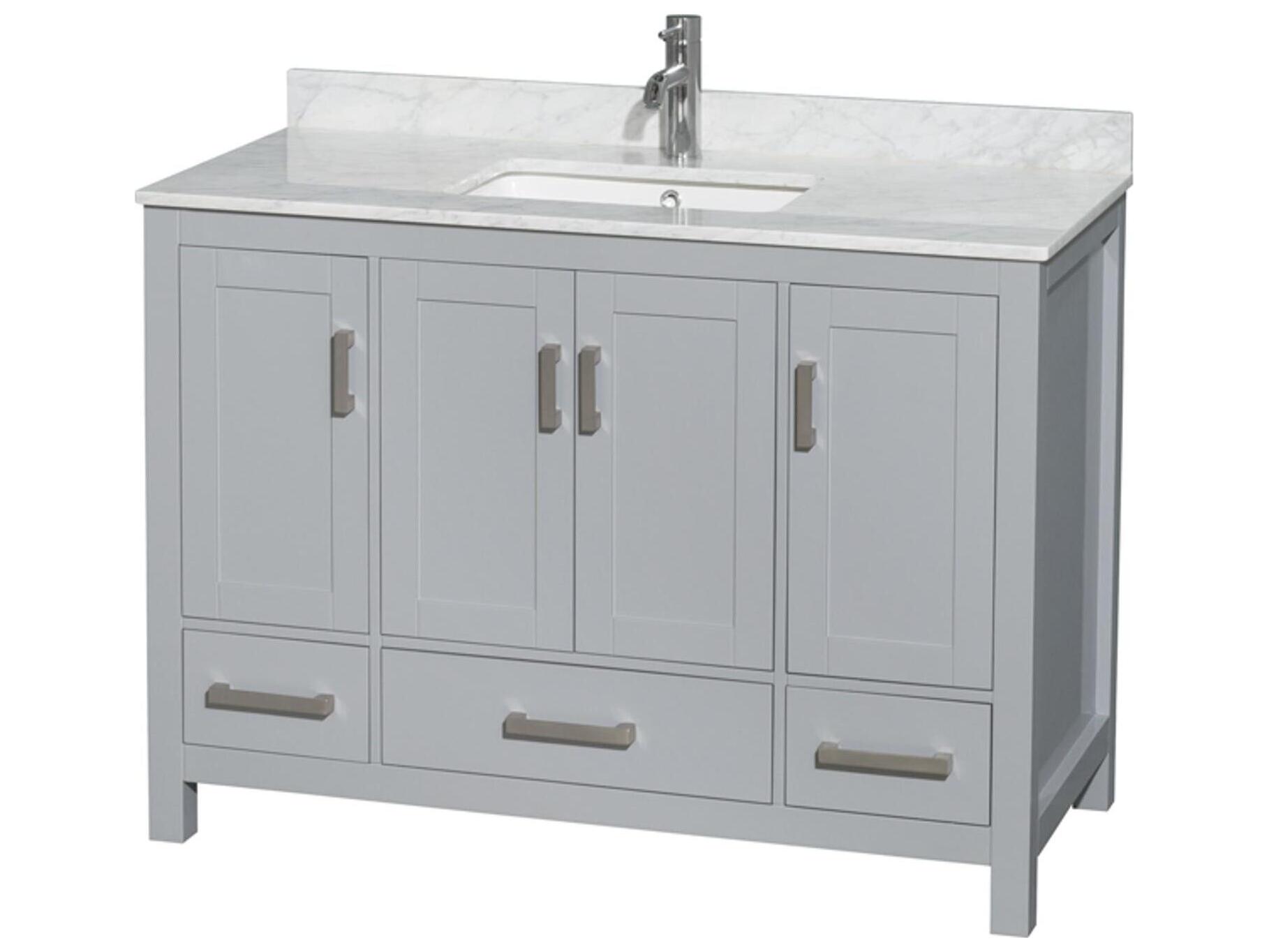Wyndham Collection Sheffield 48" Gray Vanity