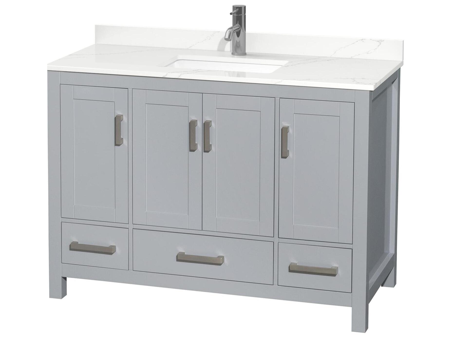 Wyndham Collection Sheffield 48" Gray Vanity