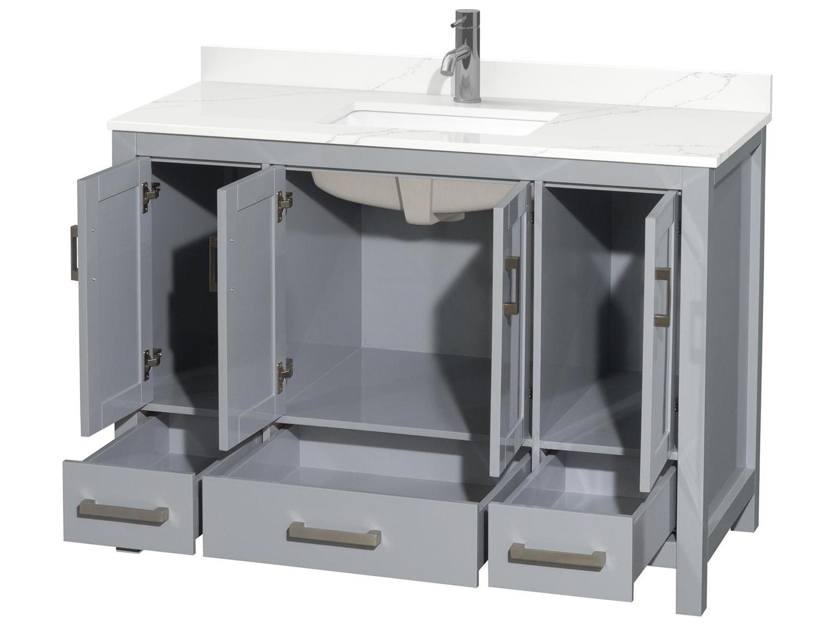 Wyndham Collection Sheffield 48" Gray Vanity