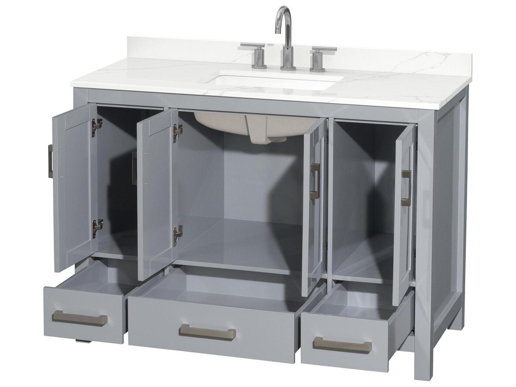 Wyndham Collection Sheffield 48" Gray Vanity