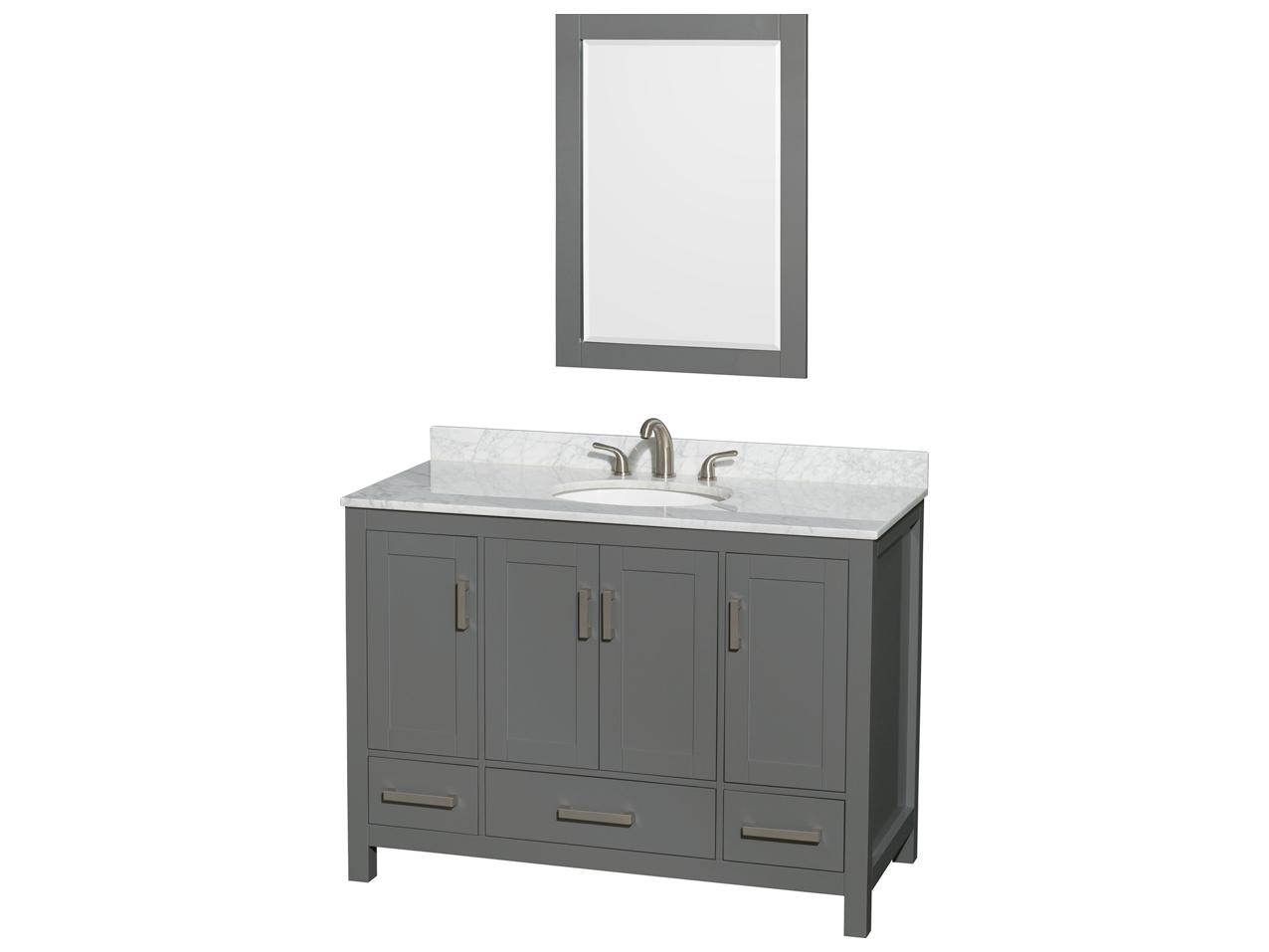 Wyndham Collection Sheffield 48" Dark Gray Vanity