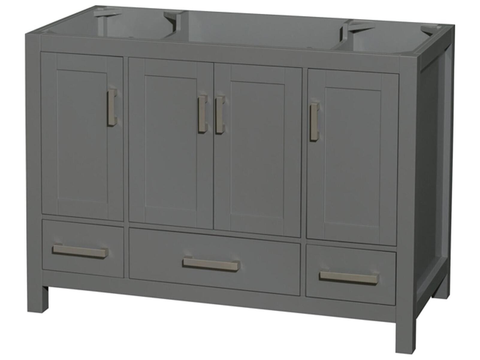 Wyndham Collection Sheffield 47" Dark Gray Vanity