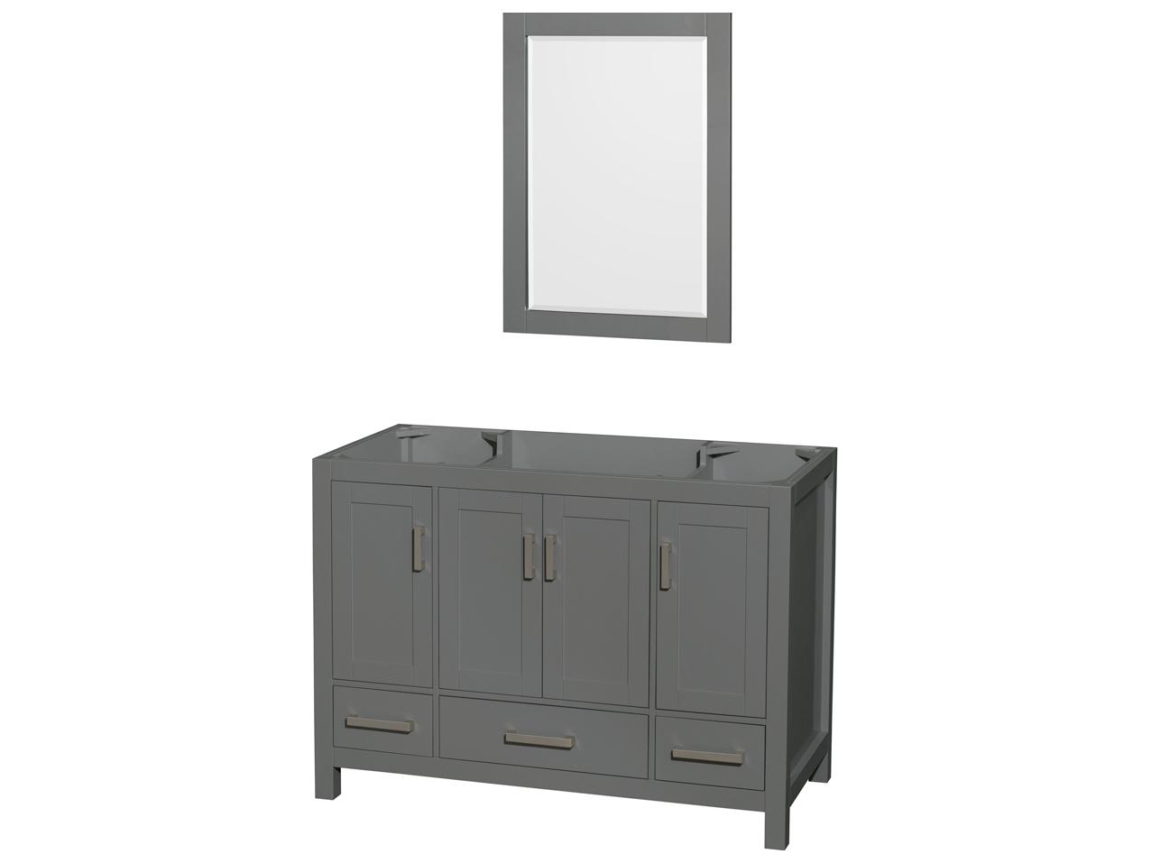 Wyndham Collection Sheffield 47" Dark Gray Vanity