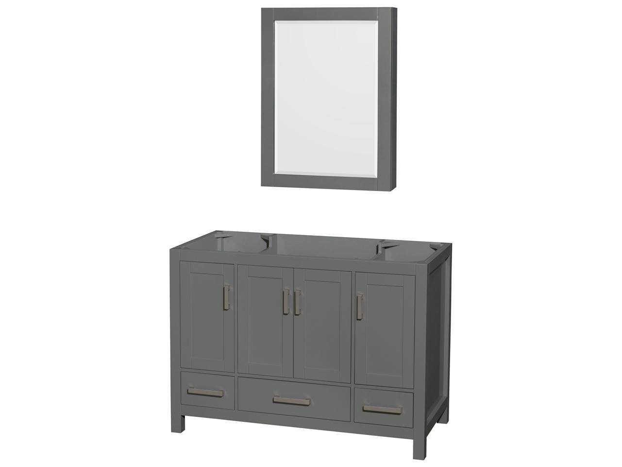 Wyndham Collection Sheffield 47" Dark Gray Vanity