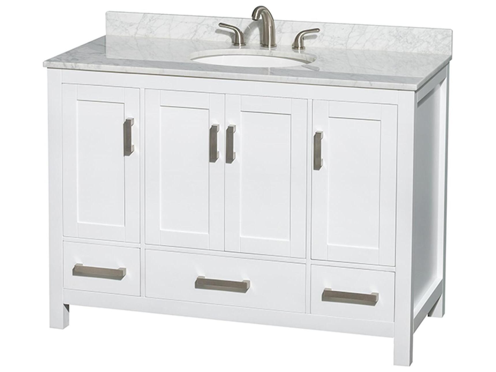 Wyndham Collection Sheffield 48" White Vanity