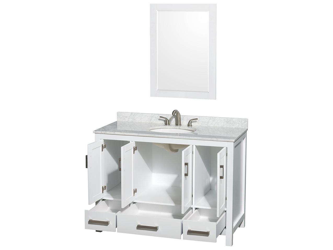 Wyndham Collection Sheffield 48" White Vanity
