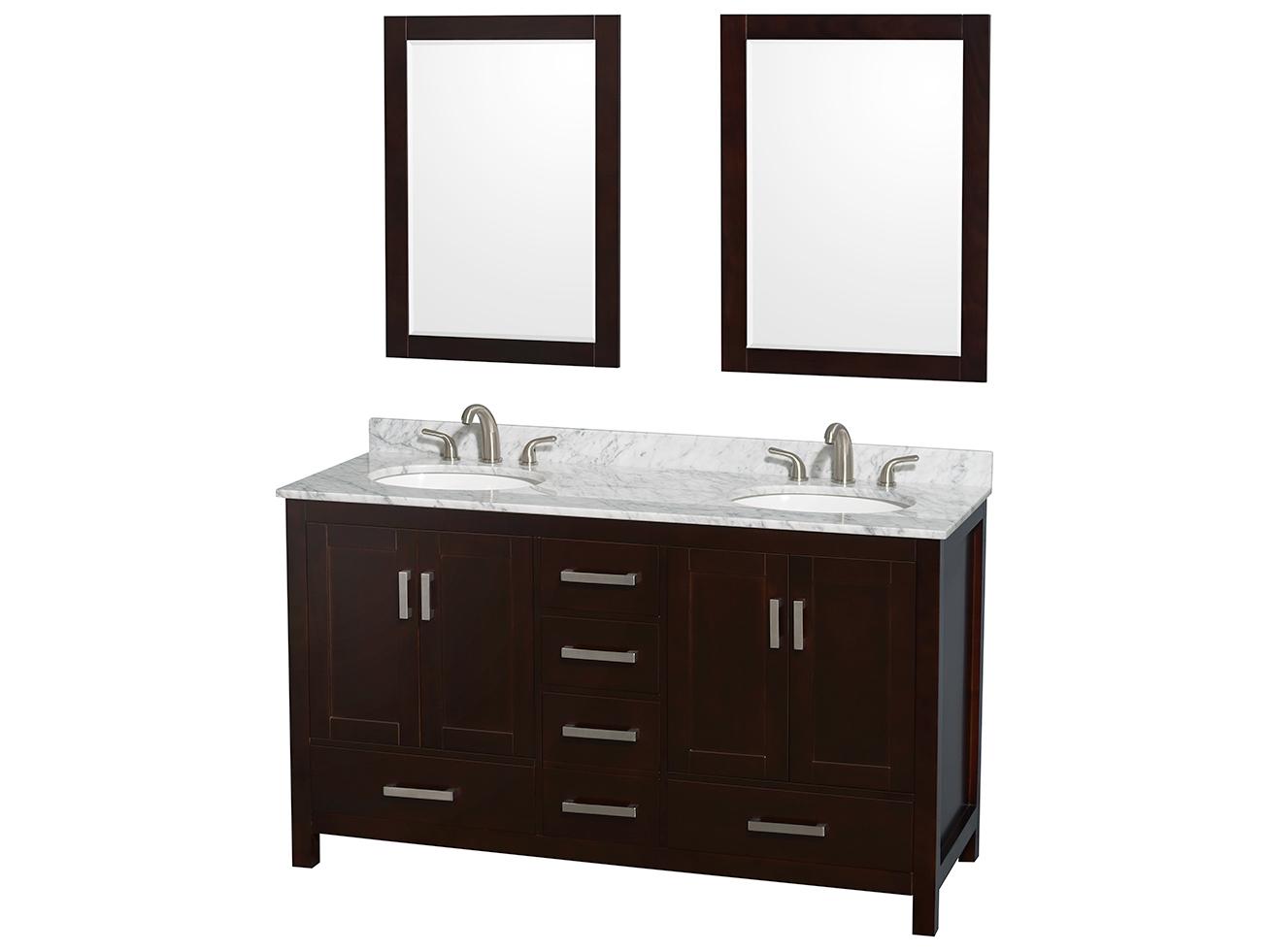 Wyndham Collection Sheffield 60" Espresso Vanity