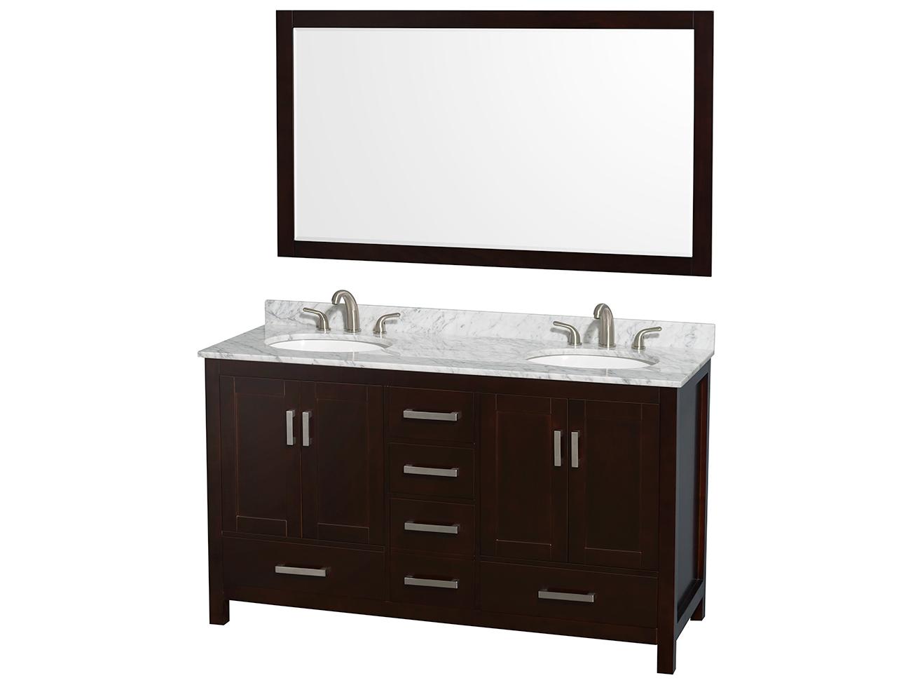 Wyndham Collection Sheffield 60" Espresso Vanity