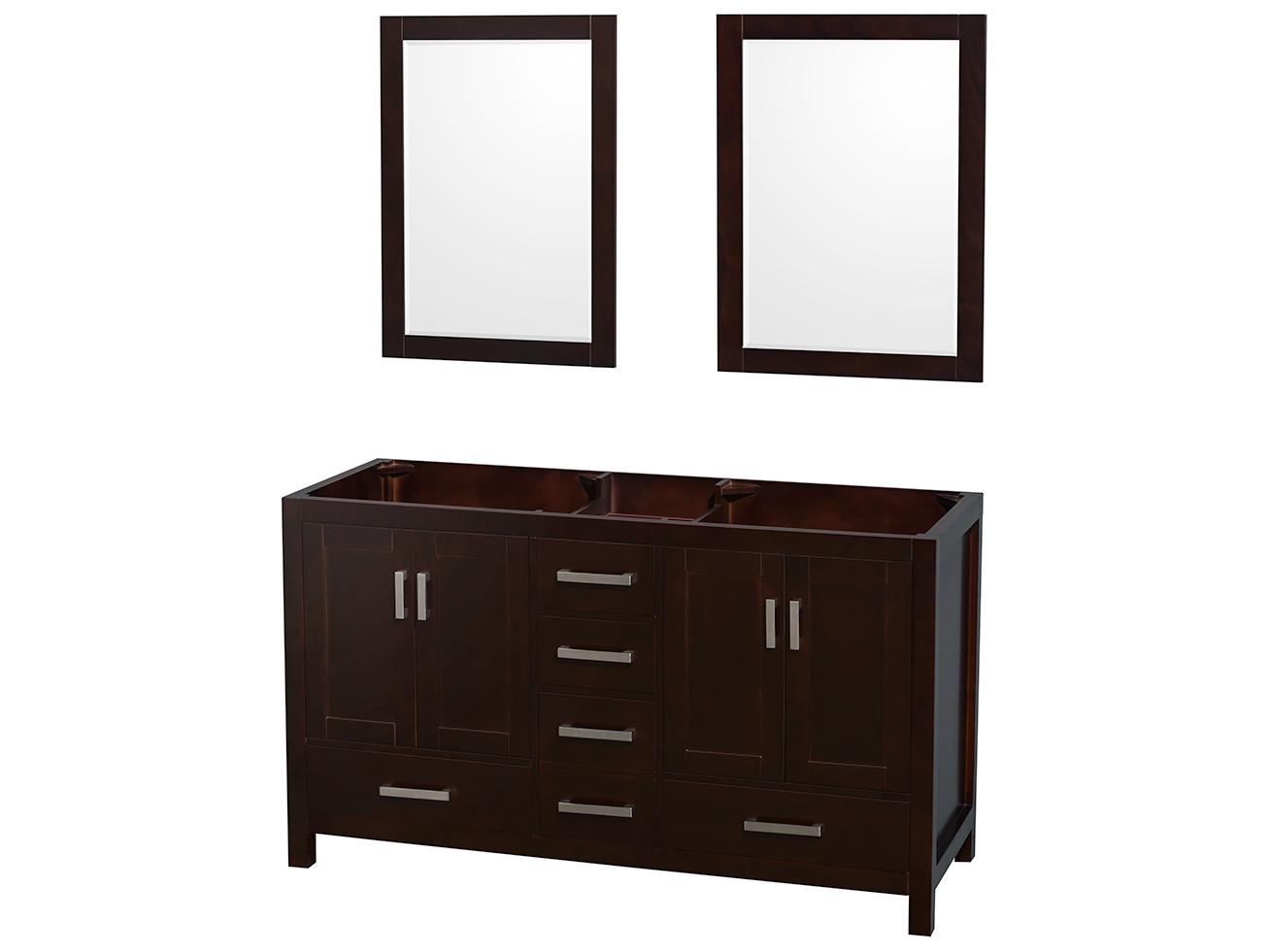 Wyndham Collection Sheffield 59" Espresso Vanity