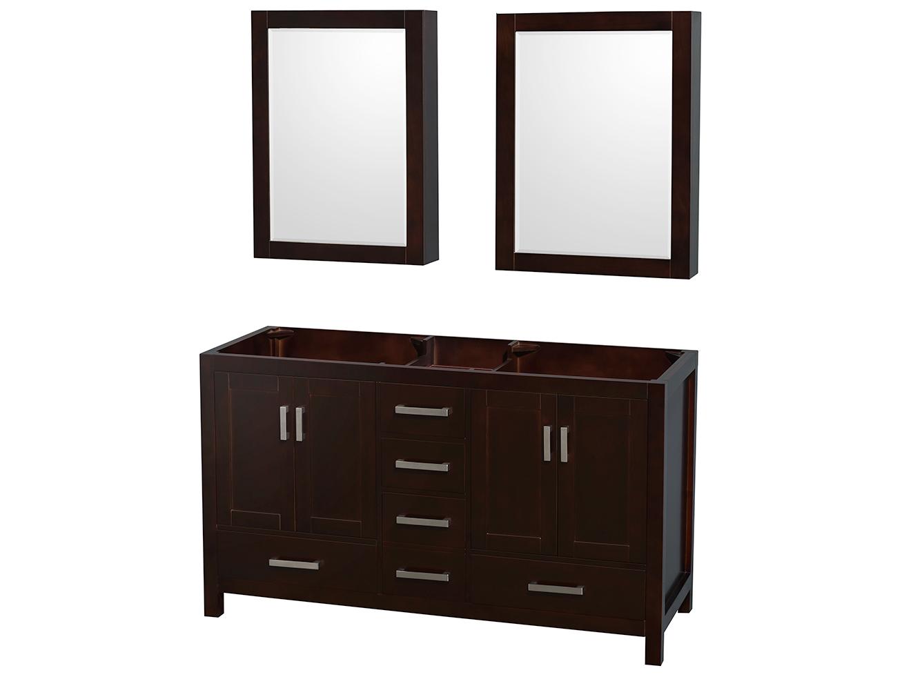 Wyndham Collection Sheffield 59" Espresso Vanity