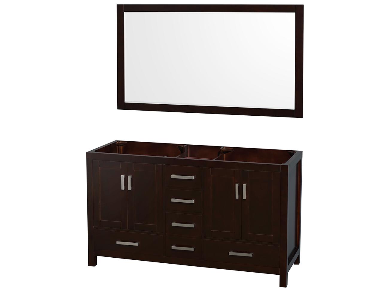 Wyndham Collection Sheffield 59" Espresso Vanity