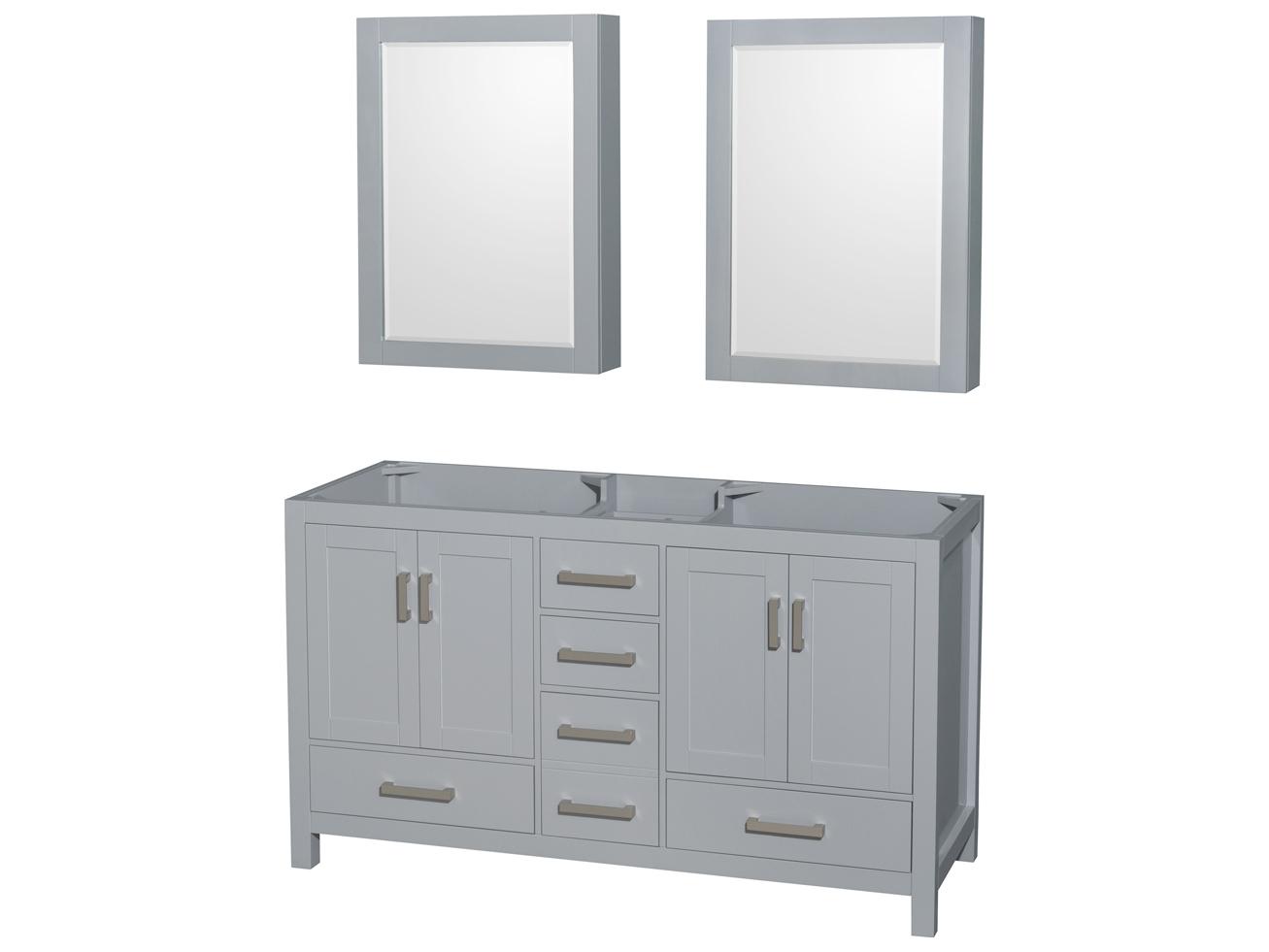Wyndham Collection Sheffield 59" Gray Vanity