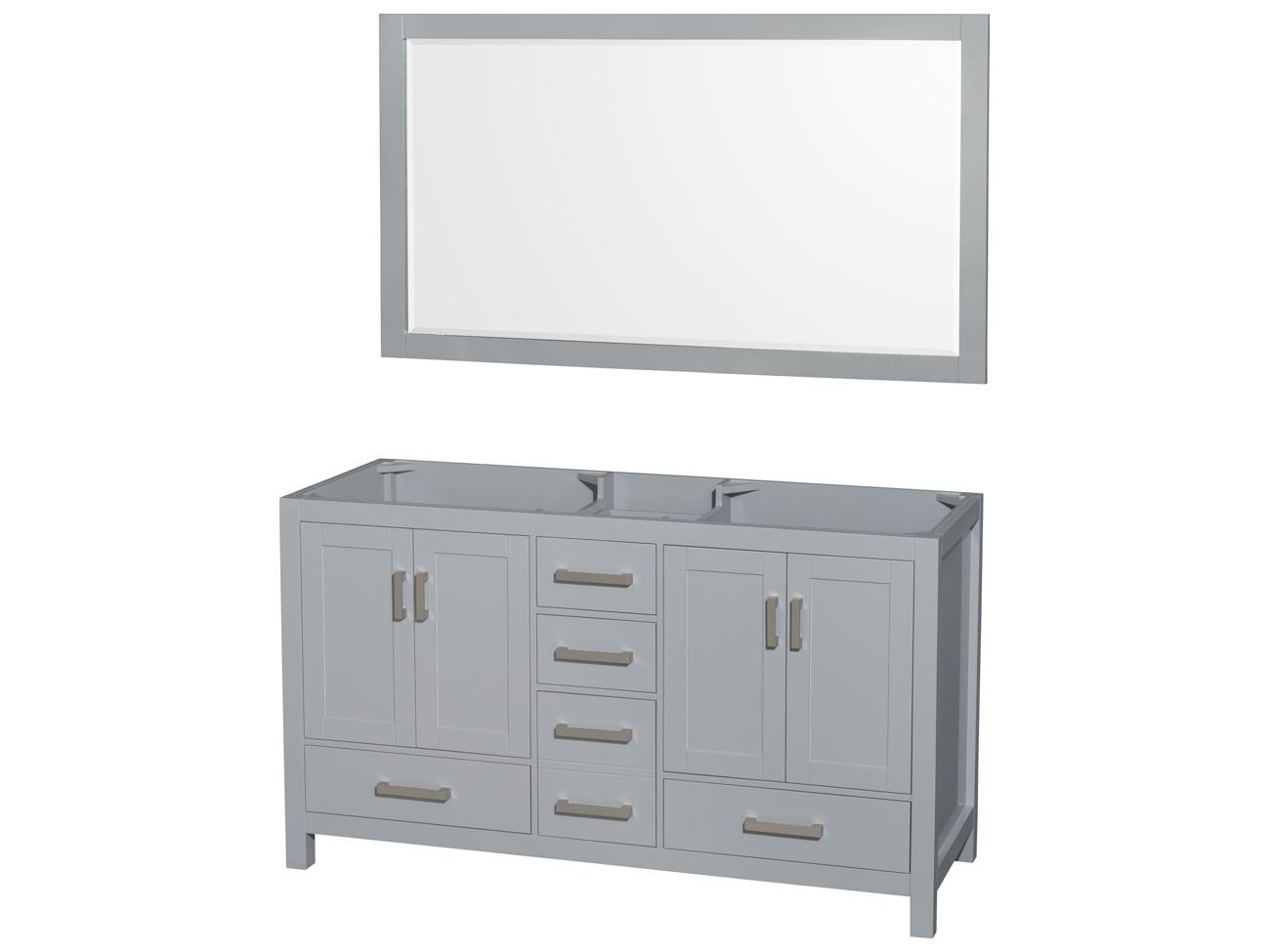 Wyndham Collection Sheffield 59" Gray Vanity