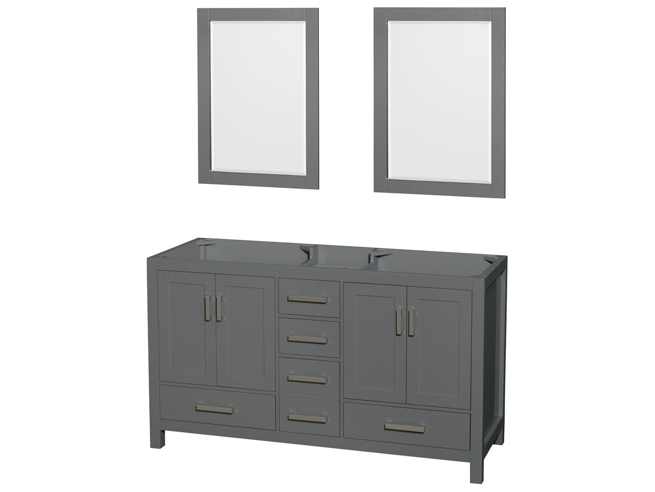 Wyndham Collection Sheffield 59" Dark Gray Vanity