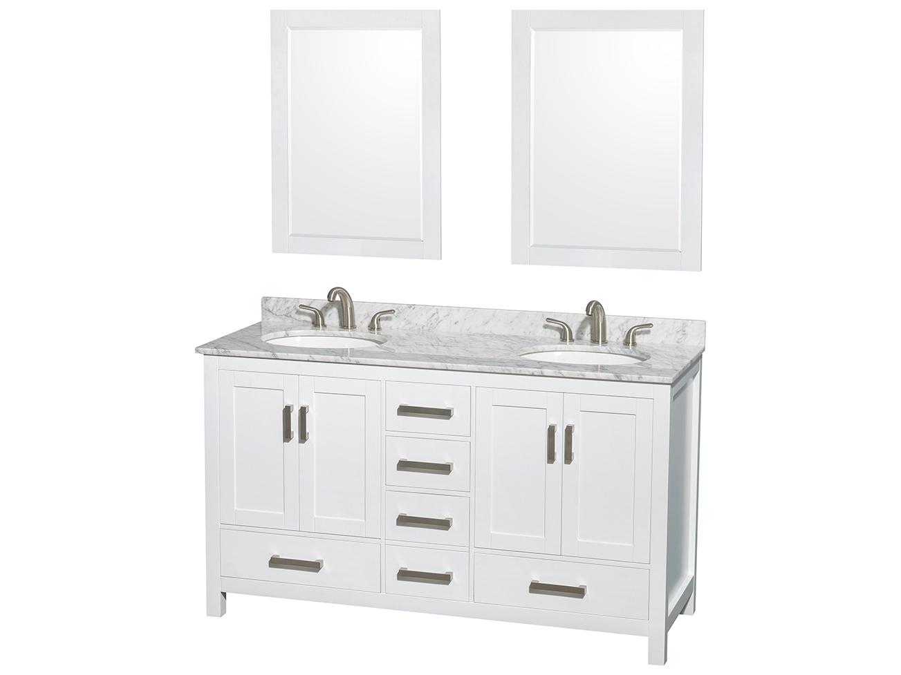 Wyndham Collection Sheffield 60" White Vanity