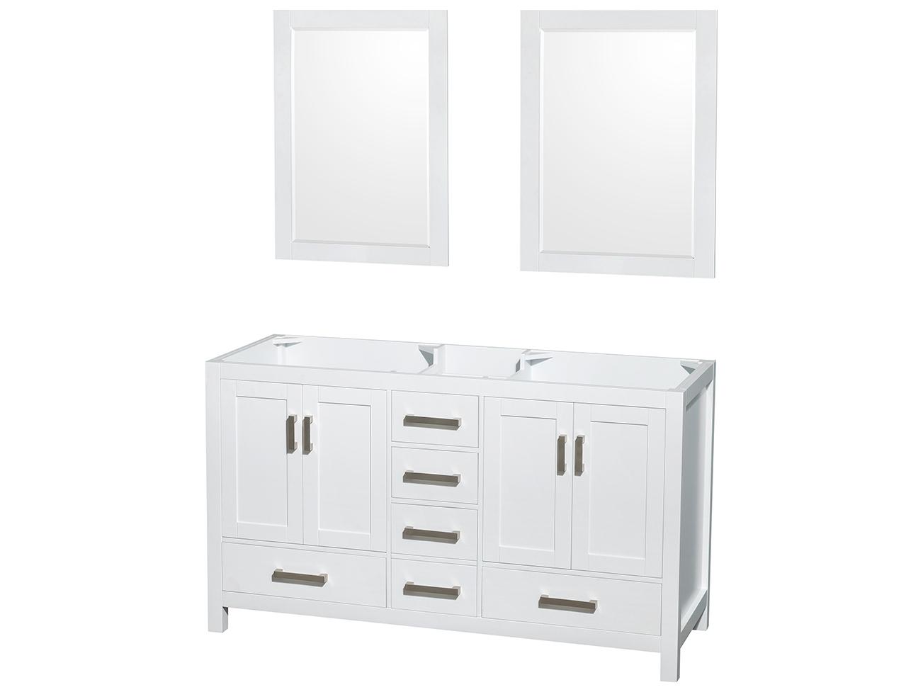 Wyndham Collection Sheffield 59" White Vanity
