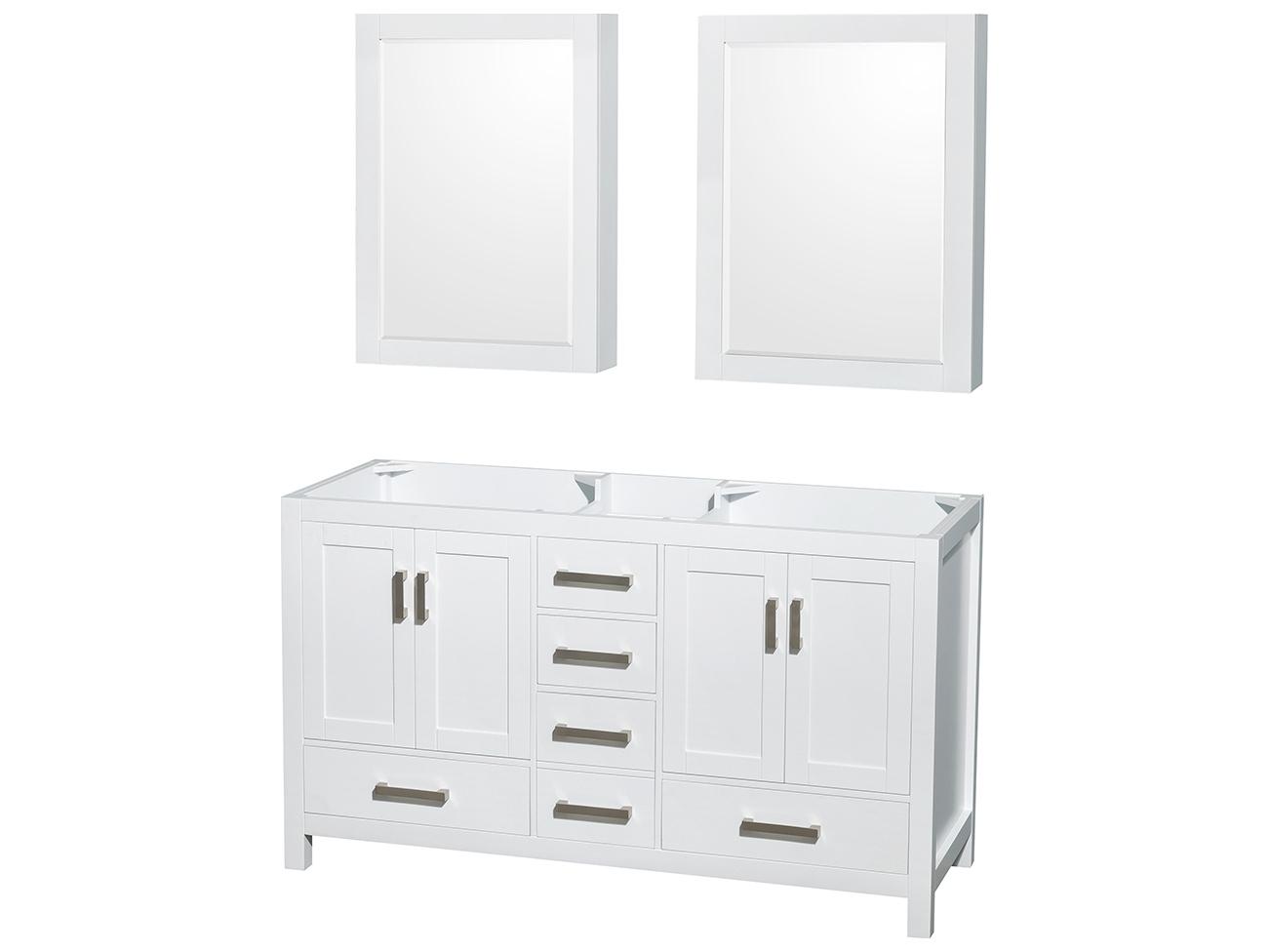 Wyndham Collection Sheffield 59" White Vanity
