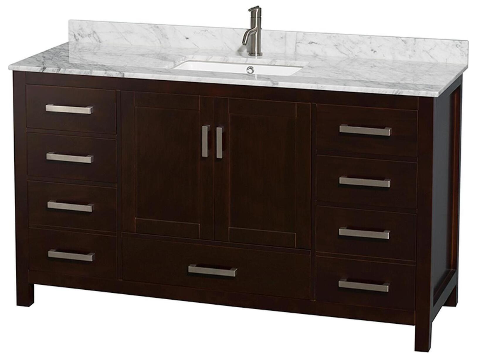 Wyndham Collection Sheffield 60" Espresso Vanity